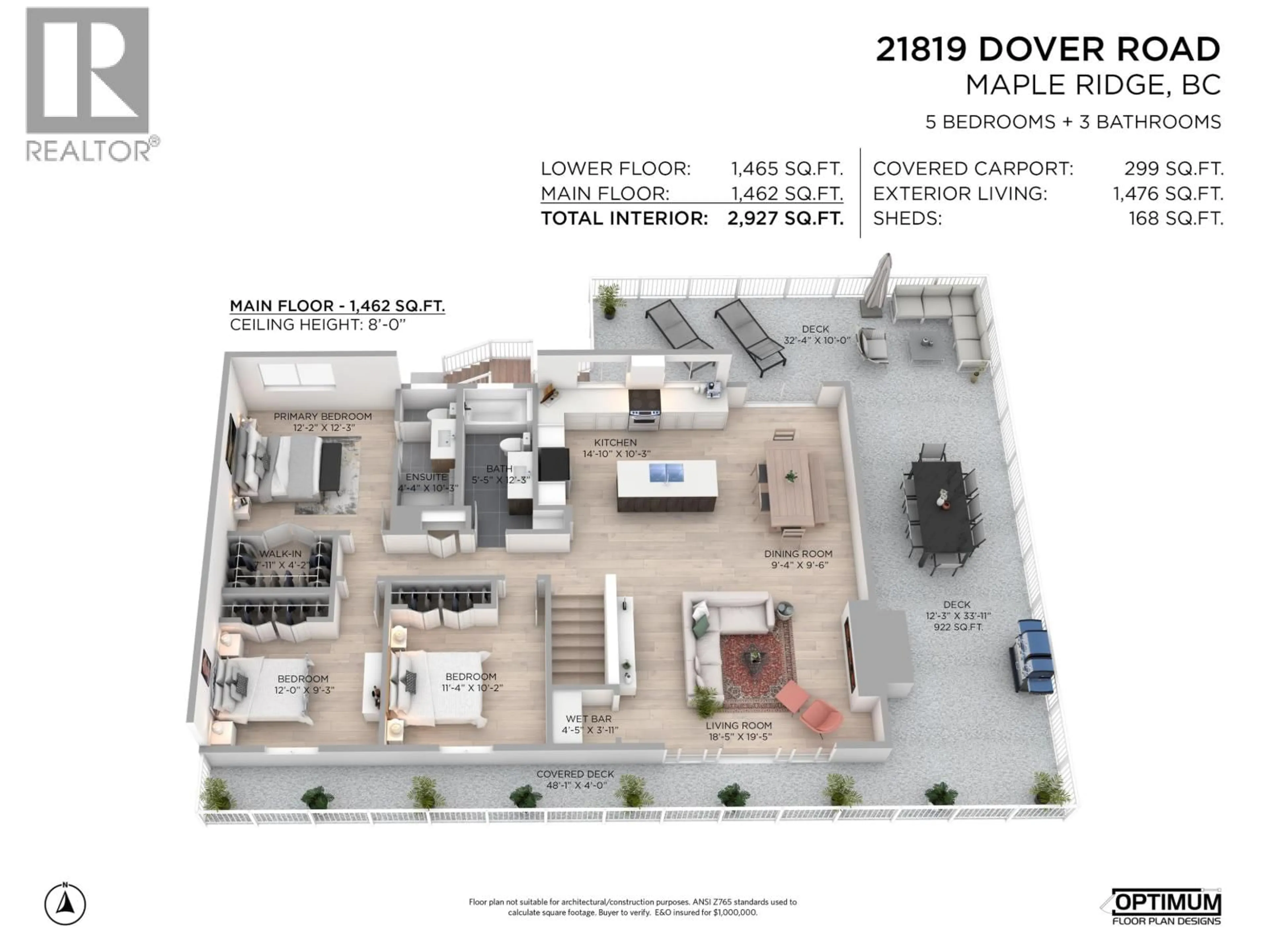 Floor plan for 21819 DOVER ROAD, Maple Ridge British Columbia V2X7V6