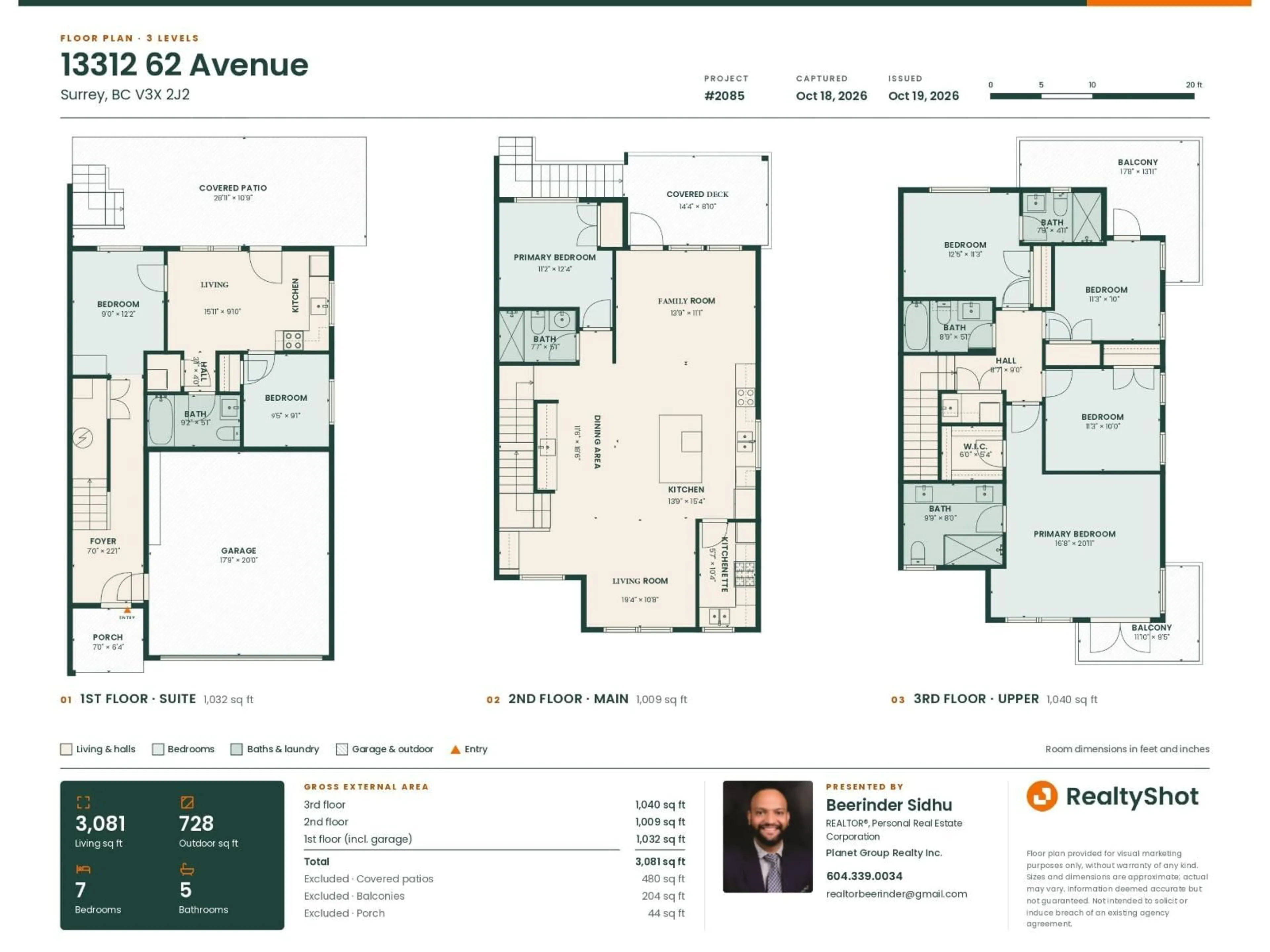 Floor plan for 13314 62 AVENUE, Surrey British Columbia V4N2E8