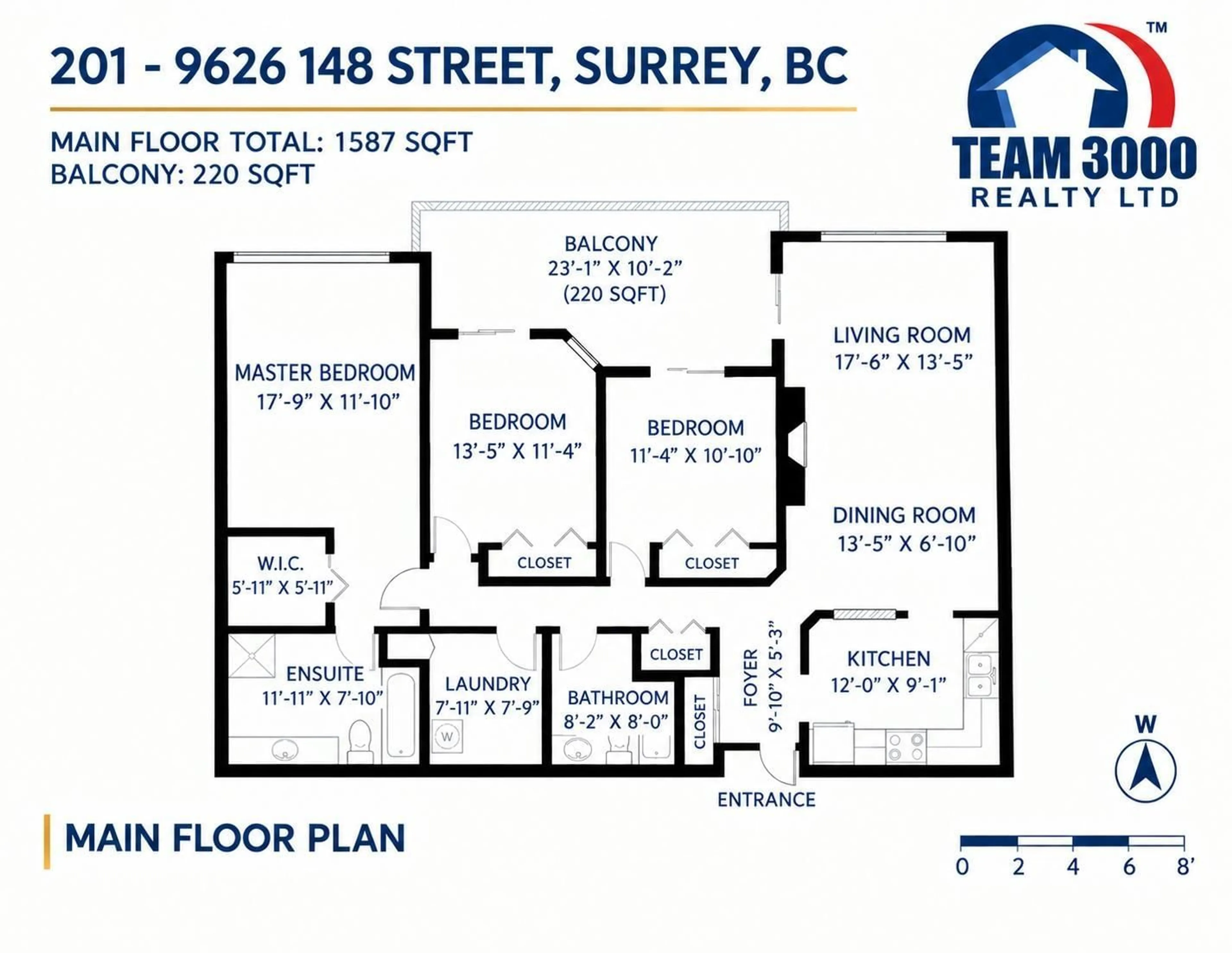 Floor plan for 201 - 9626 148 STREET, Surrey British Columbia V3R0W2
