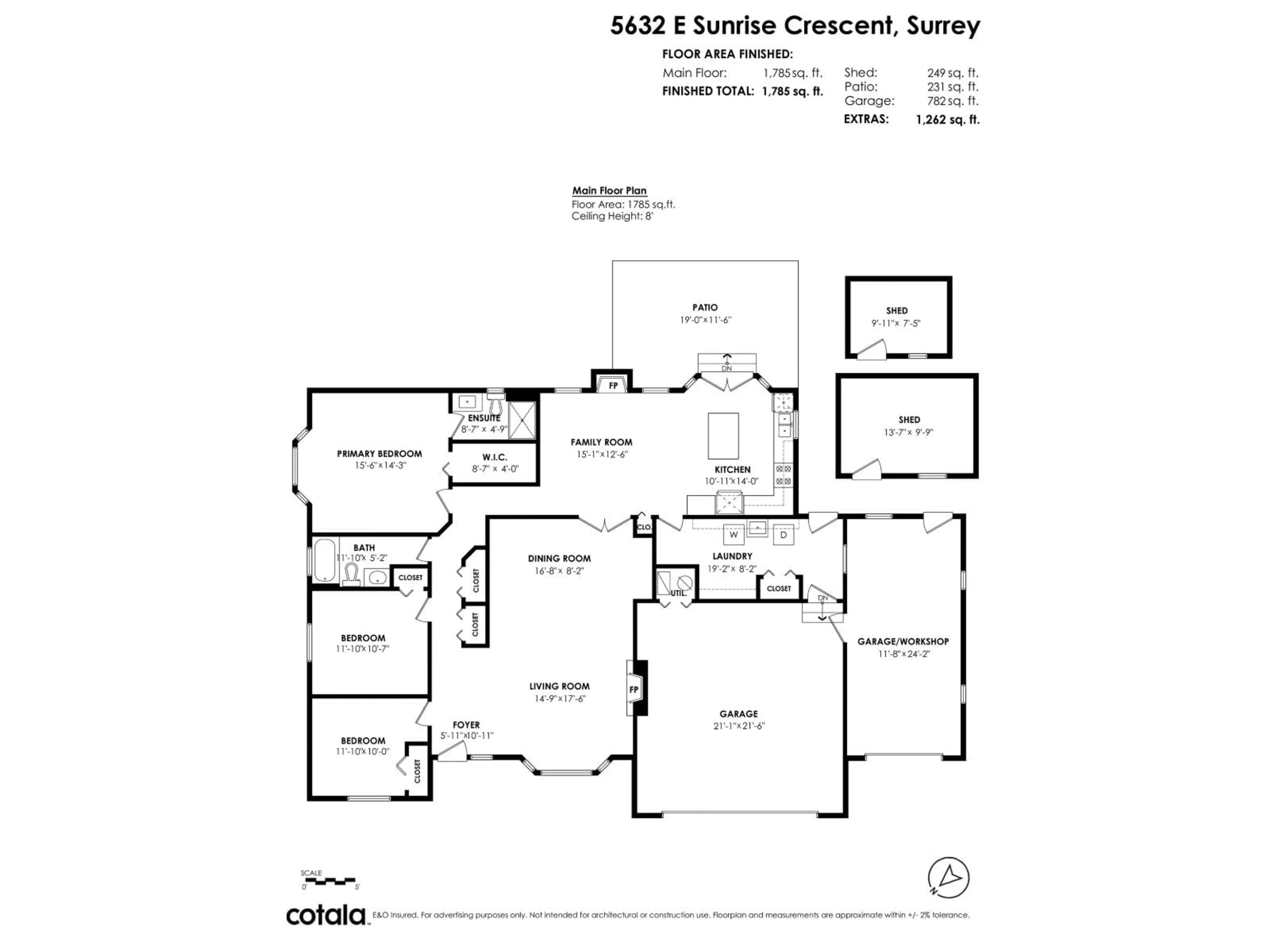 Floor plan for 5632 SUNRISE CRESCENT EAST, Surrey British Columbia V3S7M5