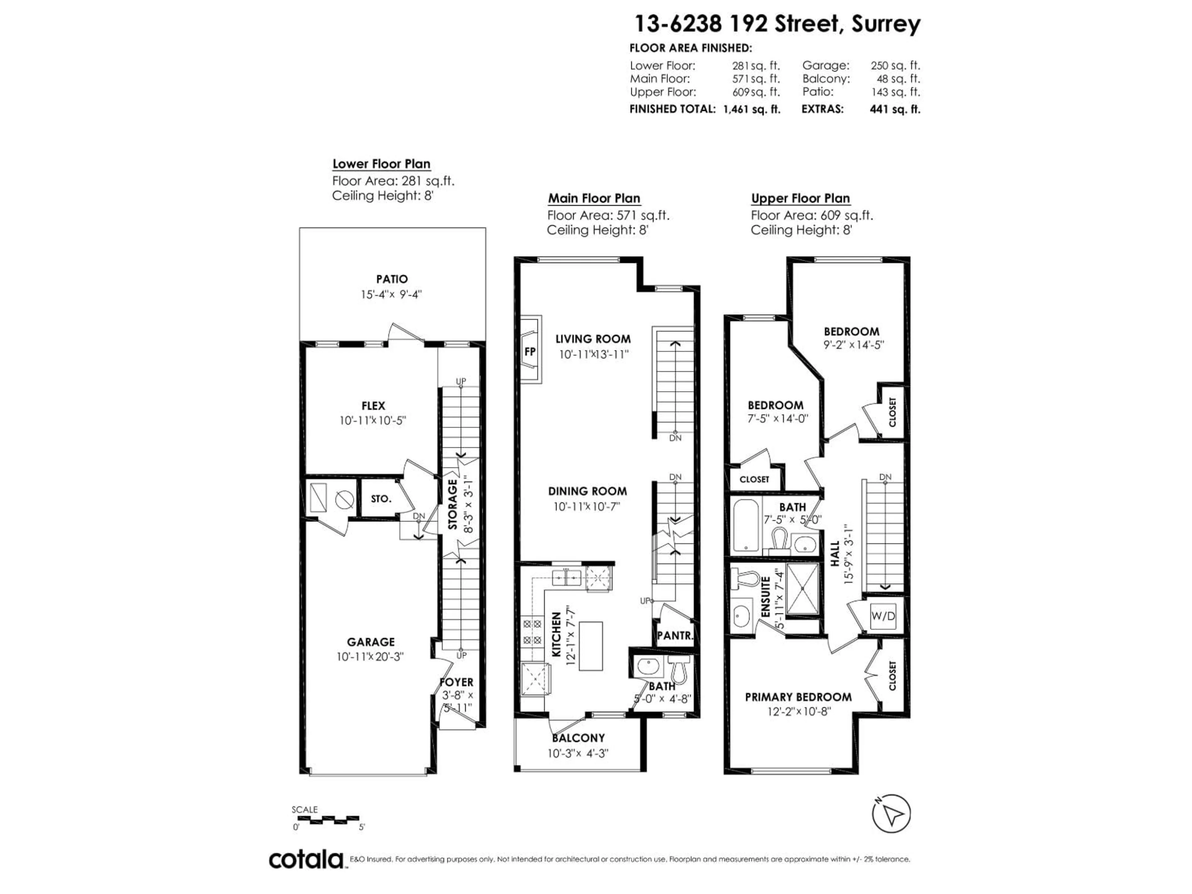 Floor plan for 13 - 6238 192 STREET, Surrey British Columbia V3S0S2