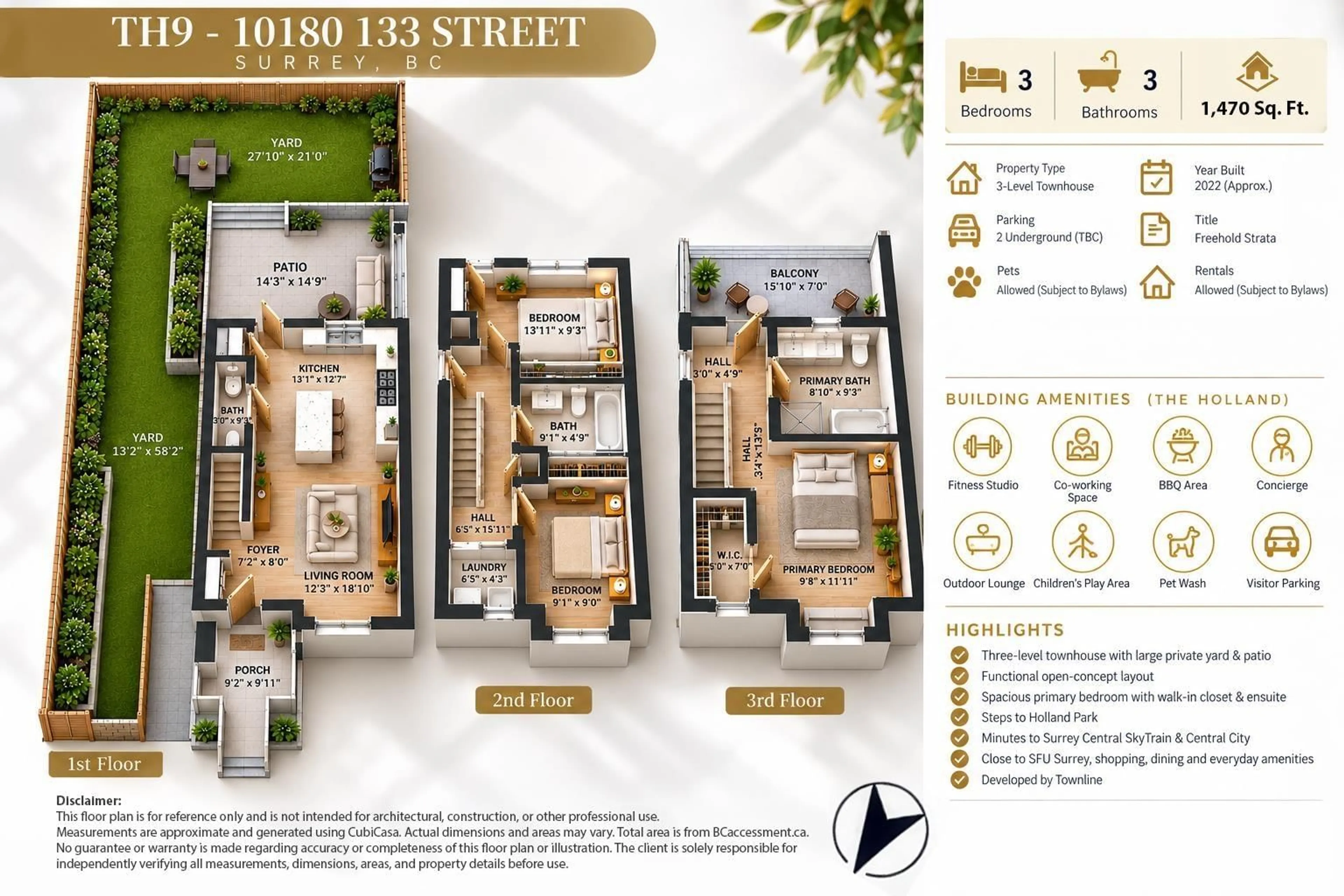 Floor plan for 9 - 10180 133 STREET, Surrey British Columbia V3T0S4