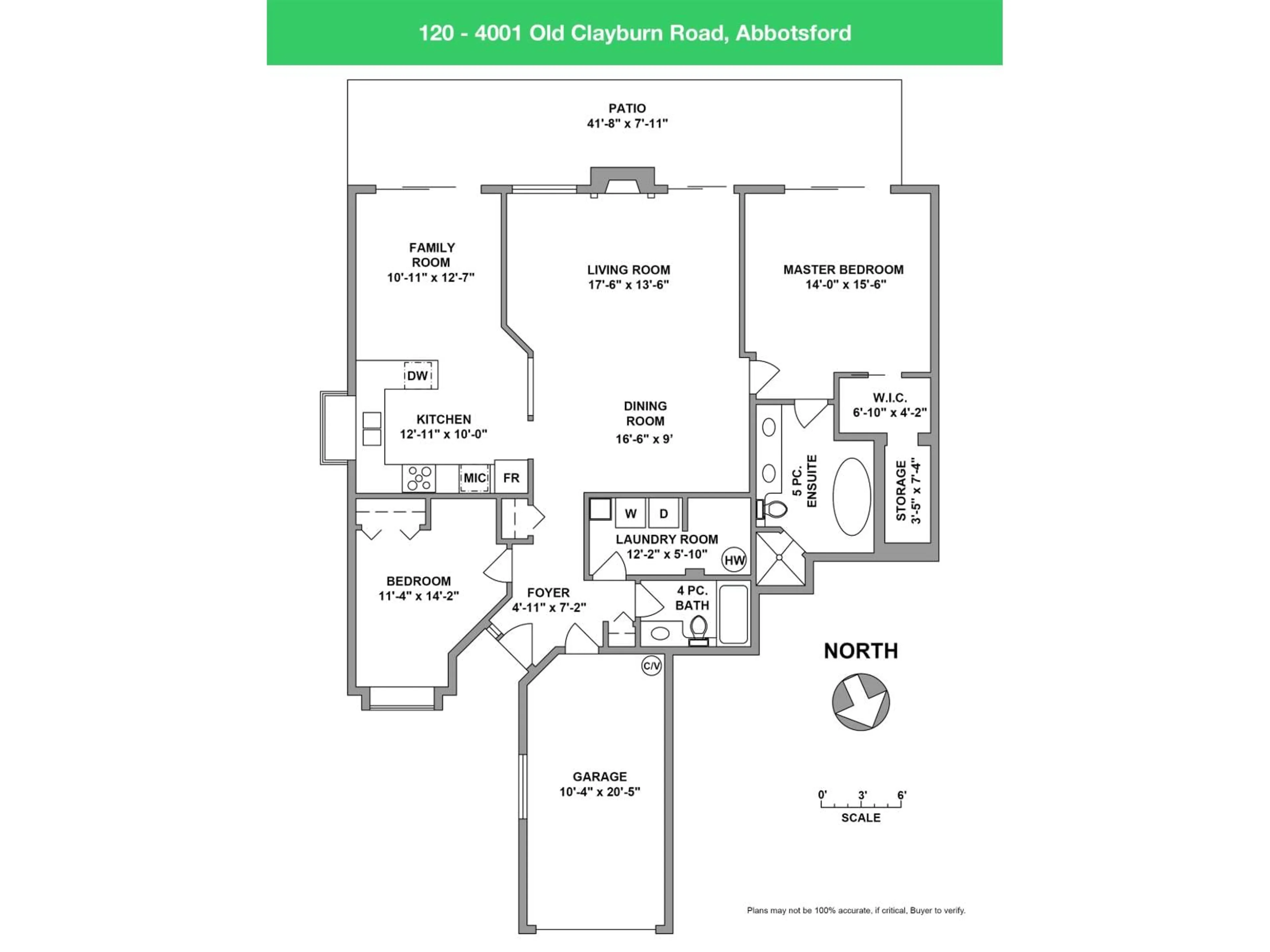 Floor plan for 120 - 4001 OLD CLAYBURN ROAD, Abbotsford British Columbia V3G1C5