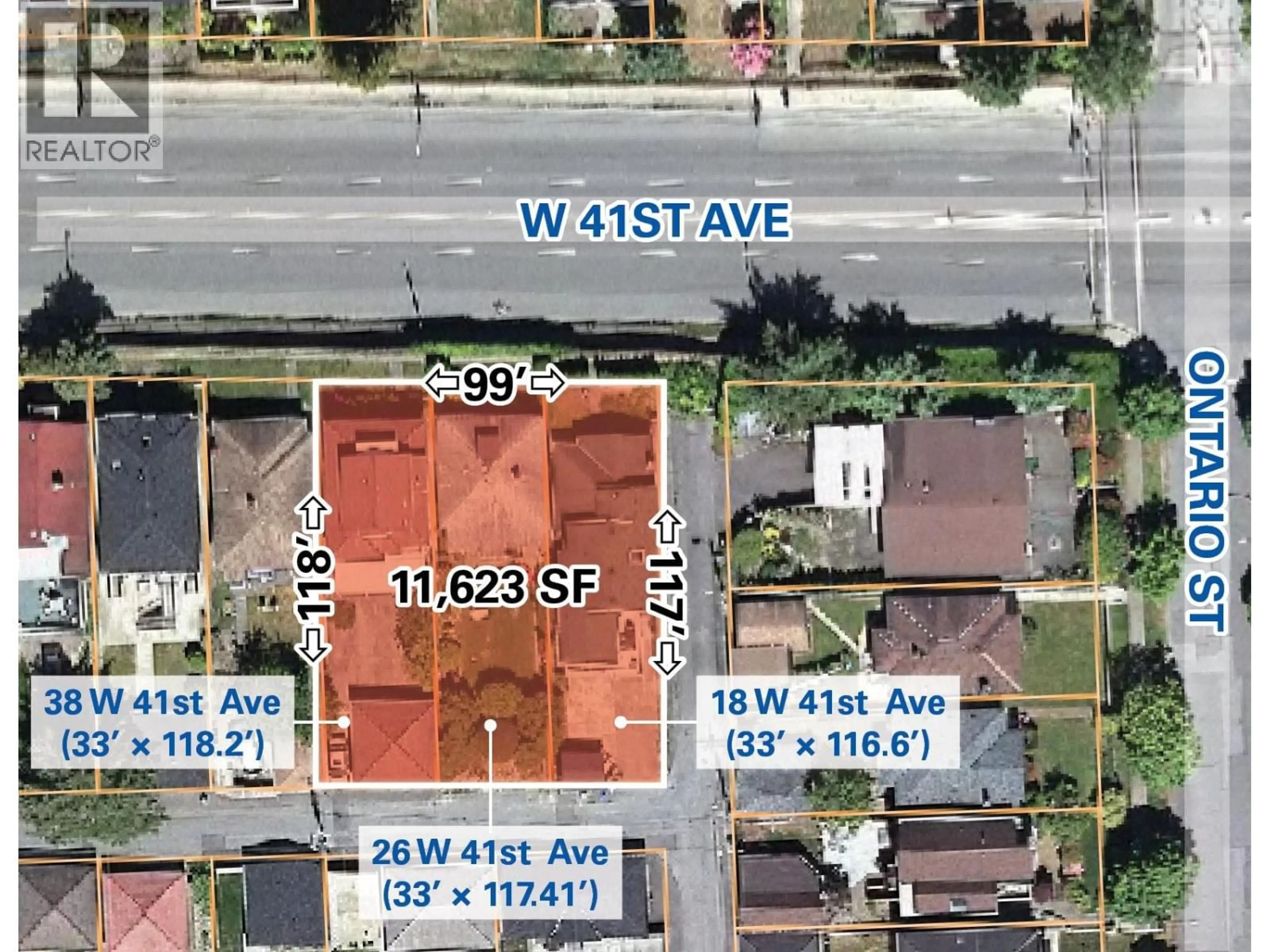 A pic from outside/outdoor area/front of a property/back of a property/a pic from drone, street for 26 41ST AVENUE, Vancouver British Columbia V5Y2R9