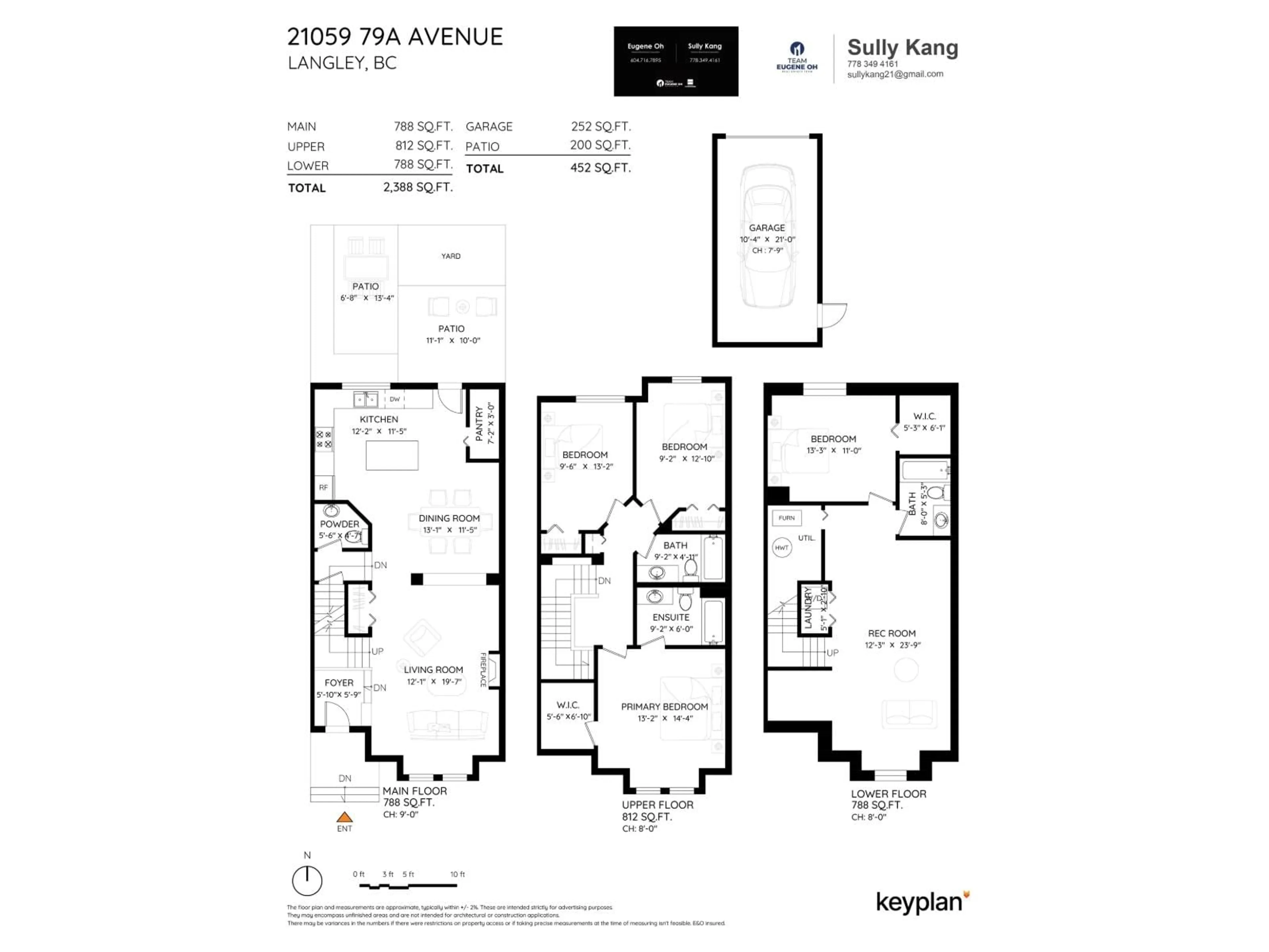 Floor plan for 21059 79A AVENUE, Langley British Columbia V2Y0H6