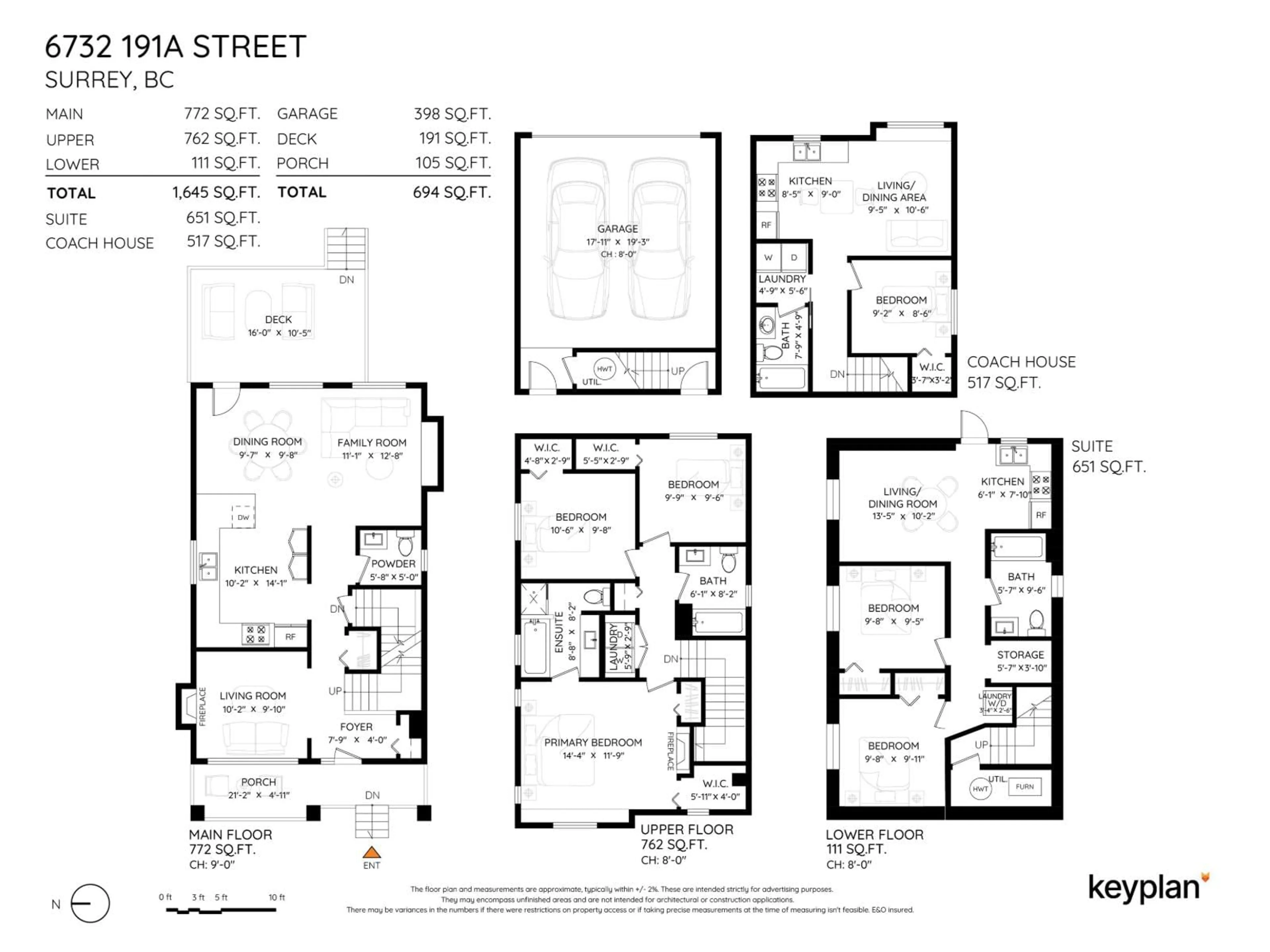 Floor plan for 6732 191A STREET, Surrey British Columbia V4N6A4