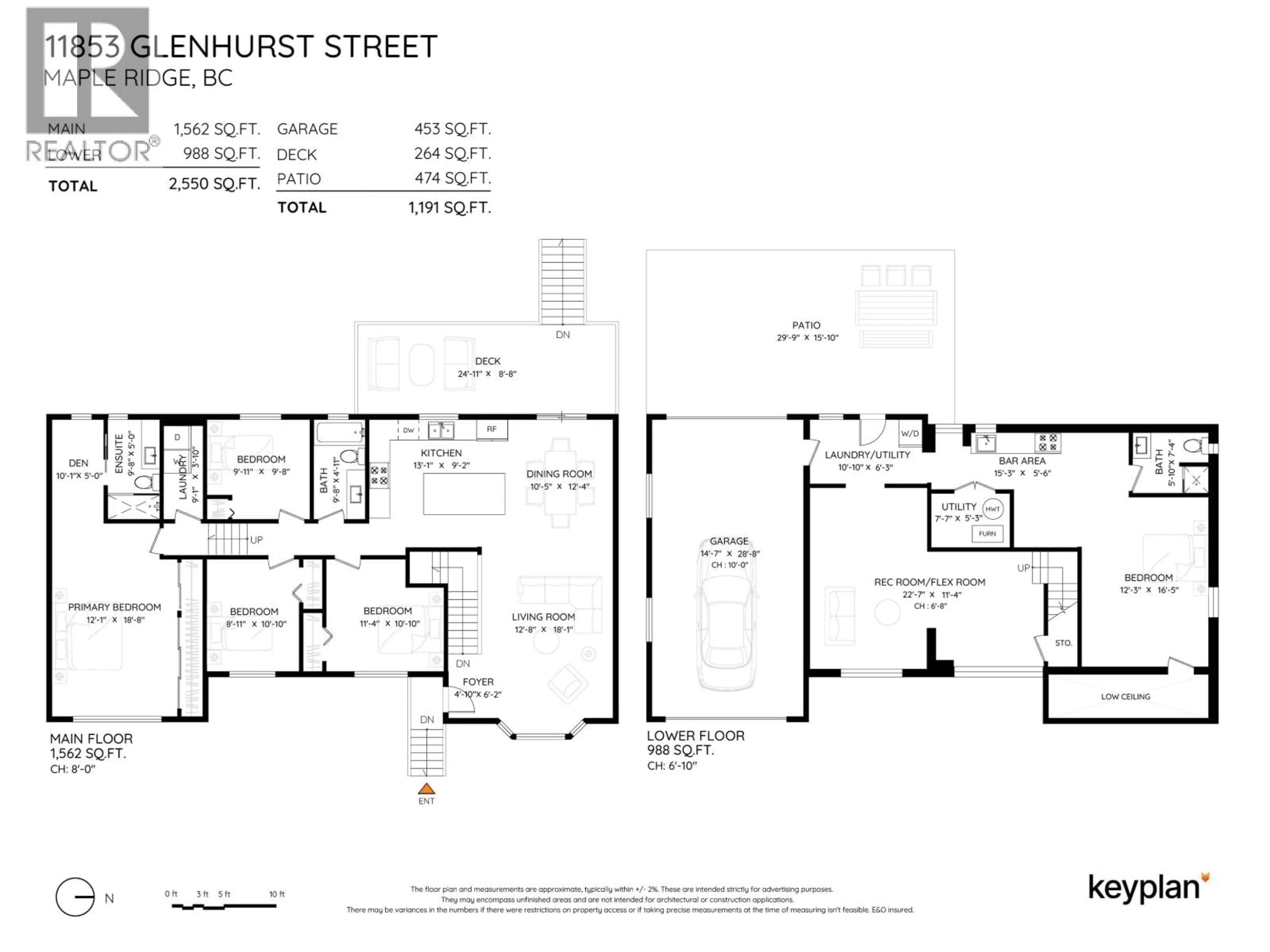Floor plan for 11853 GLENHURST STREET, Maple Ridge British Columbia V2X6V7