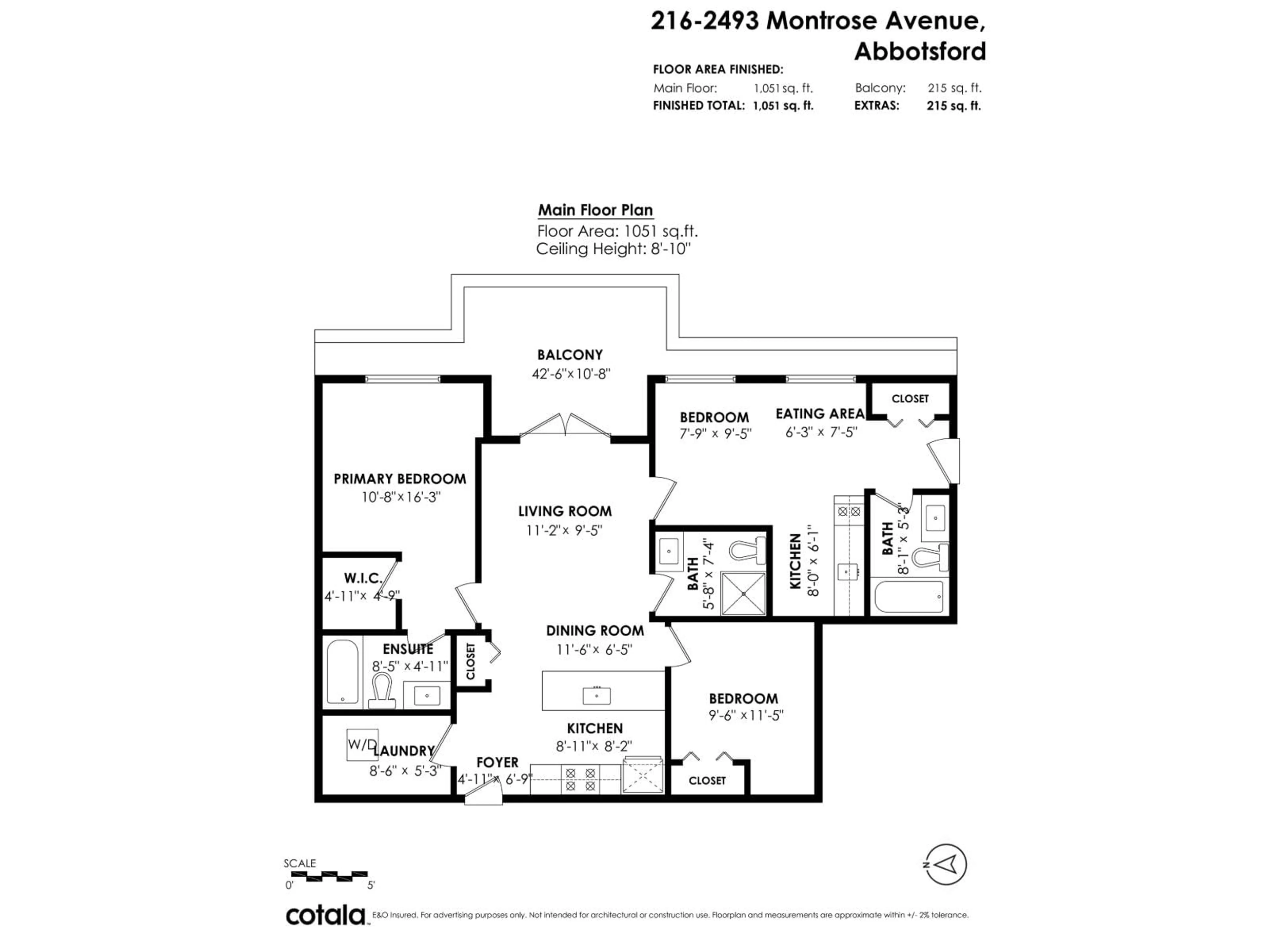 Floor plan for 216-217 - 2493 MONTROSE AVENUE, Abbotsford British Columbia V2S3T2