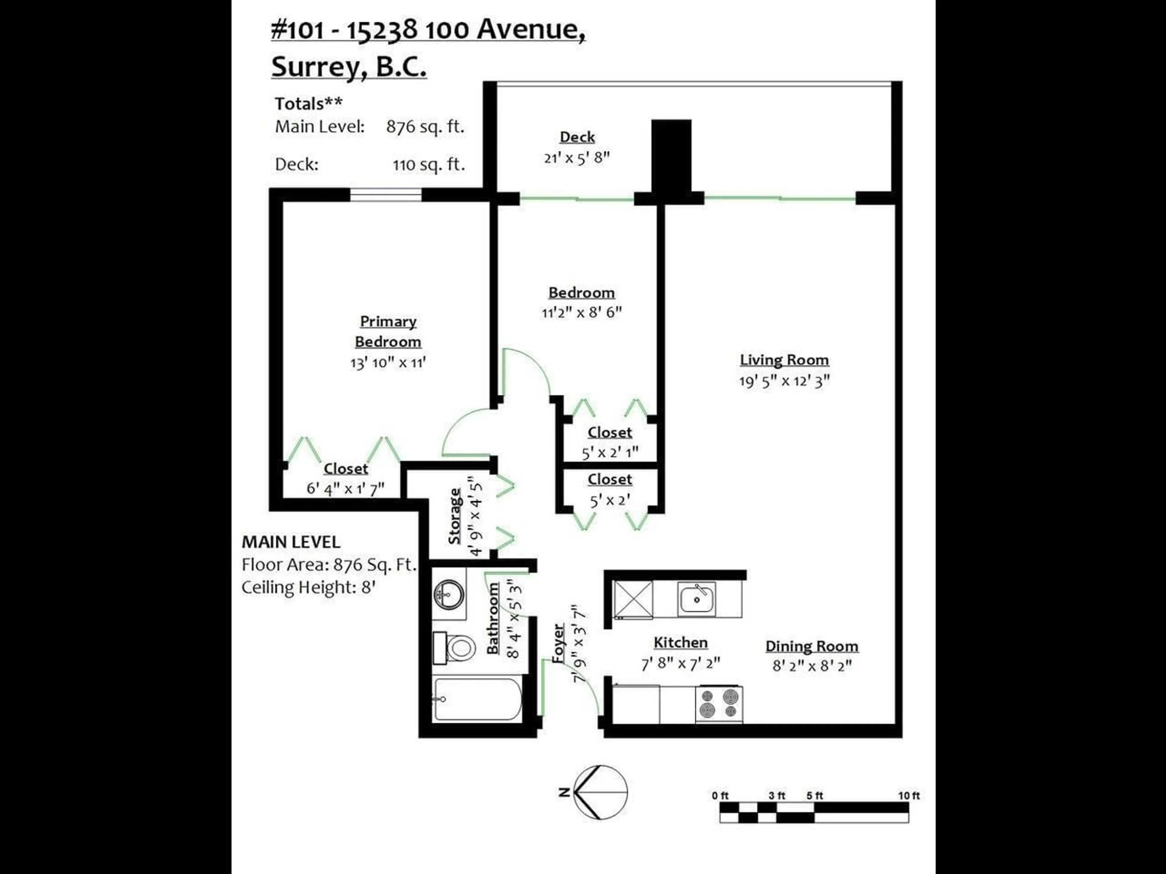 Floor plan for 101 - 15238 100 AVENUE, Surrey British Columbia V3R7T9