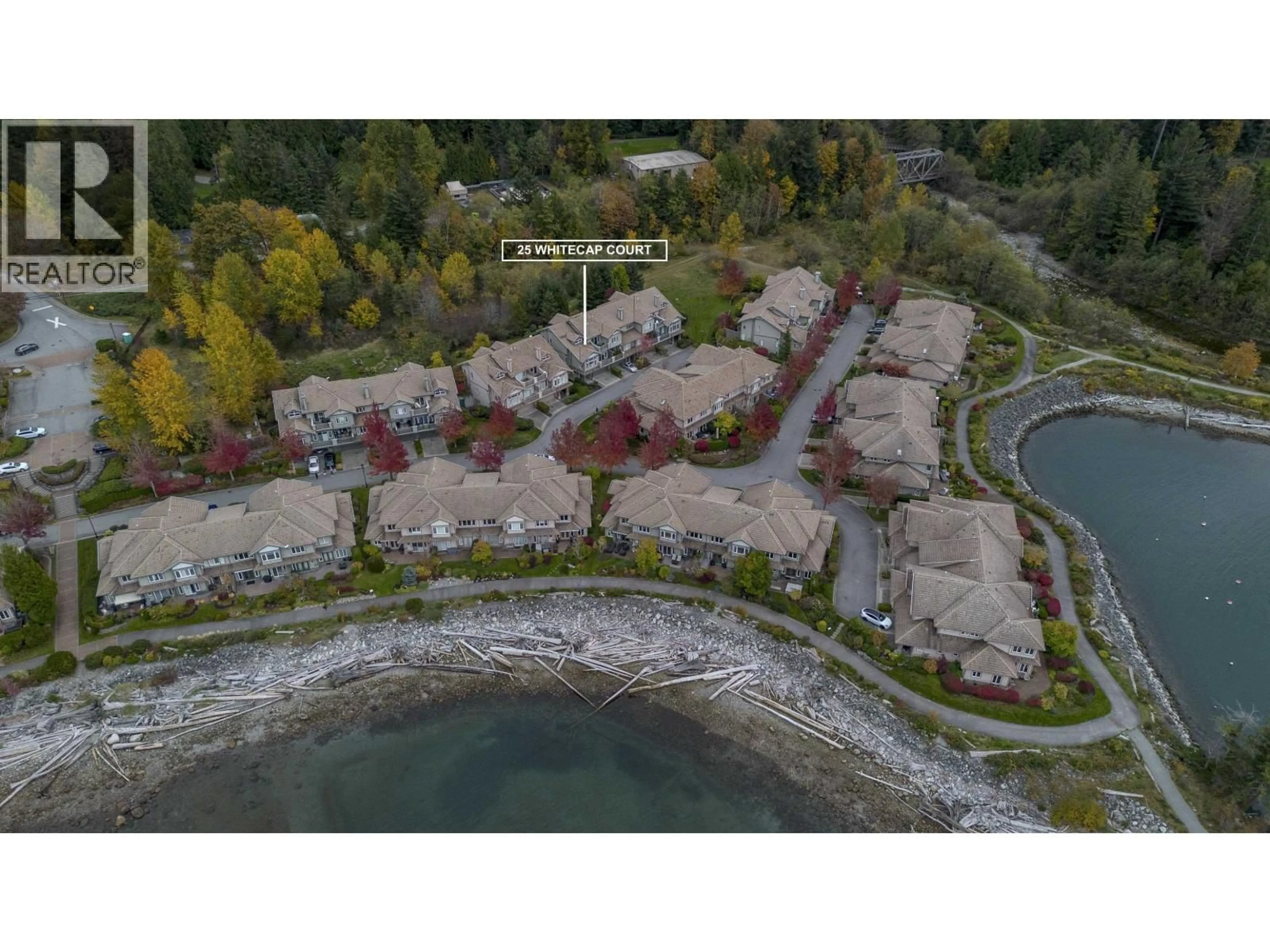 A pic from outside/outdoor area/front of a property/back of a property/a pic from drone, water/lake/river/ocean view for 25 WHITECAP COURT, Furry Creek British Columbia V0N3Z1