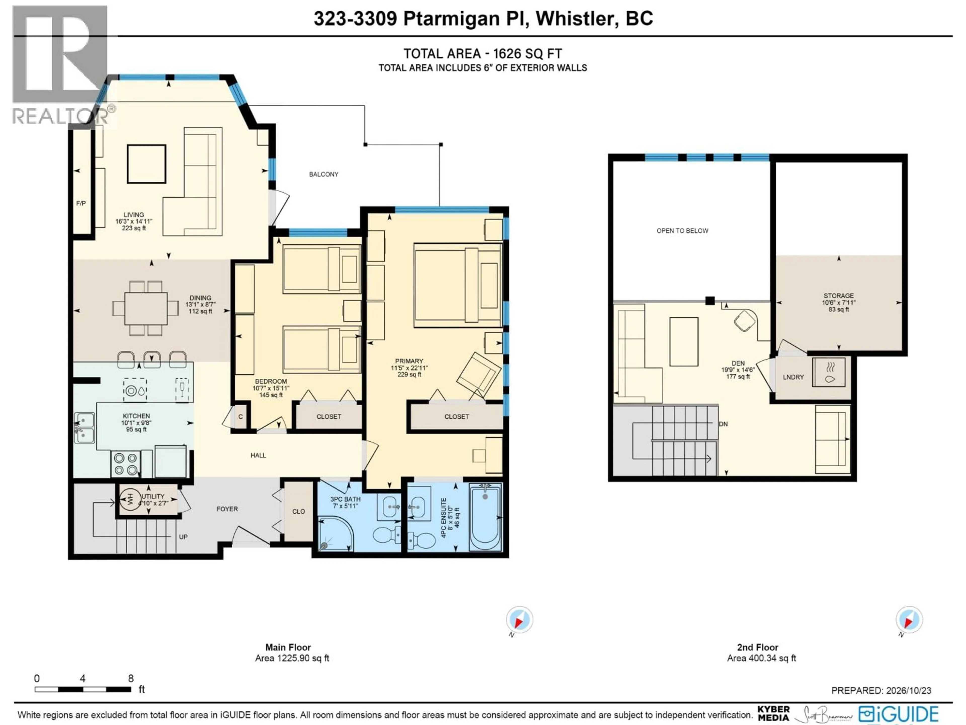 Floor plan for 323 - 3309 PTARMIGAN PLACE, Whistler British Columbia V8E0V6