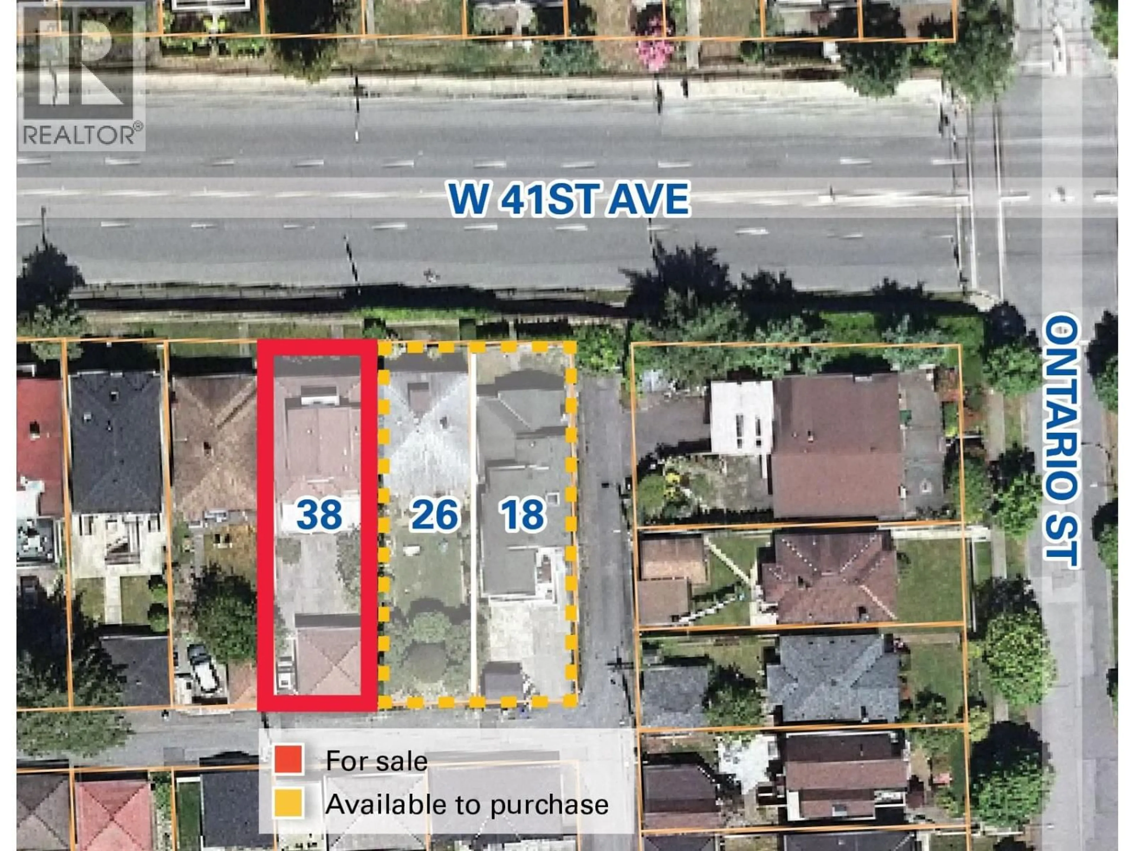 A pic from outside/outdoor area/front of a property/back of a property/a pic from drone, street for 38 41ST AVENUE, Vancouver British Columbia V5Y2R9