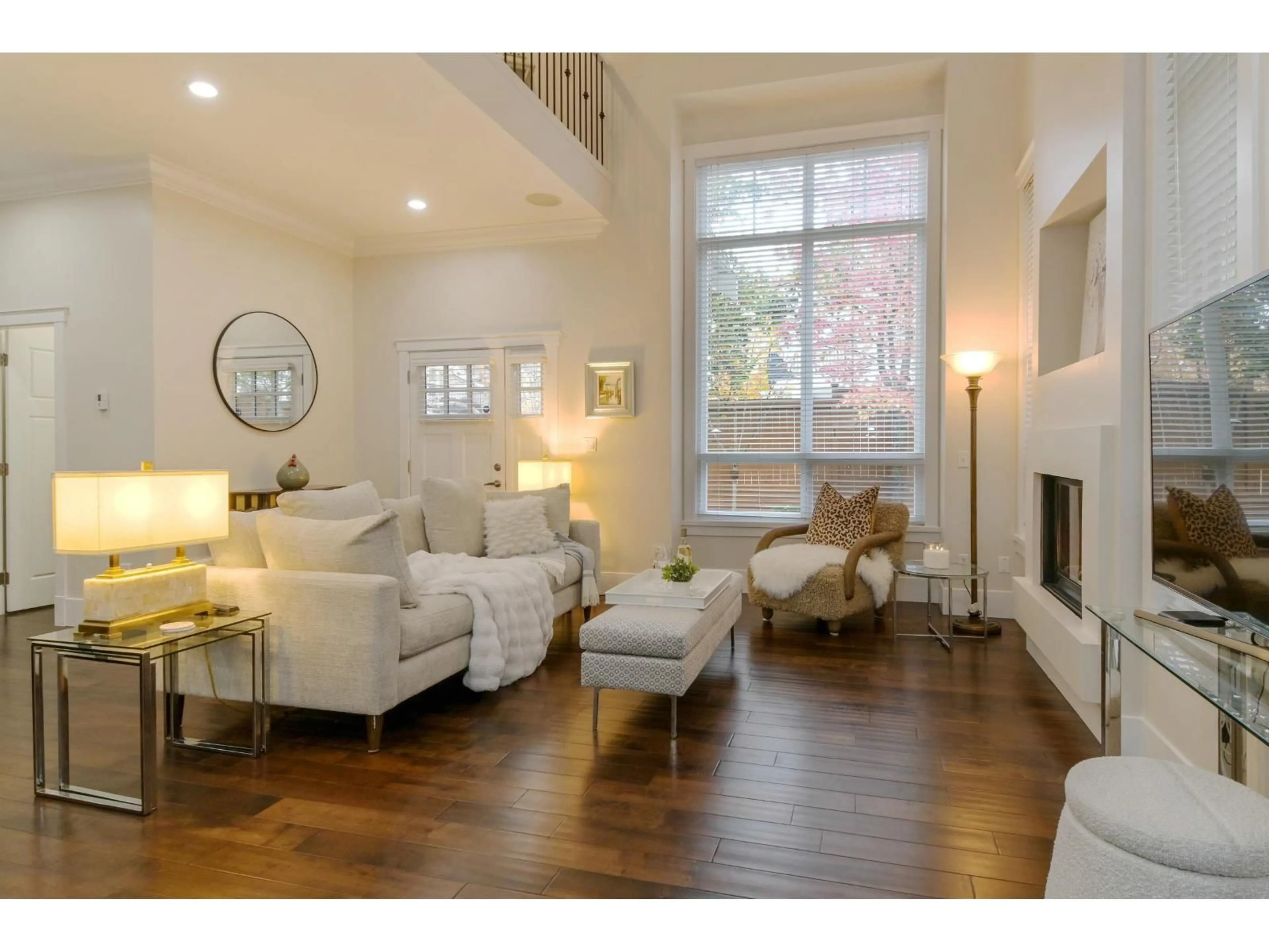 Living room with furniture, wood/laminate floor for 24 - 2456 163 STREET, Surrey British Columbia V3Z8B8