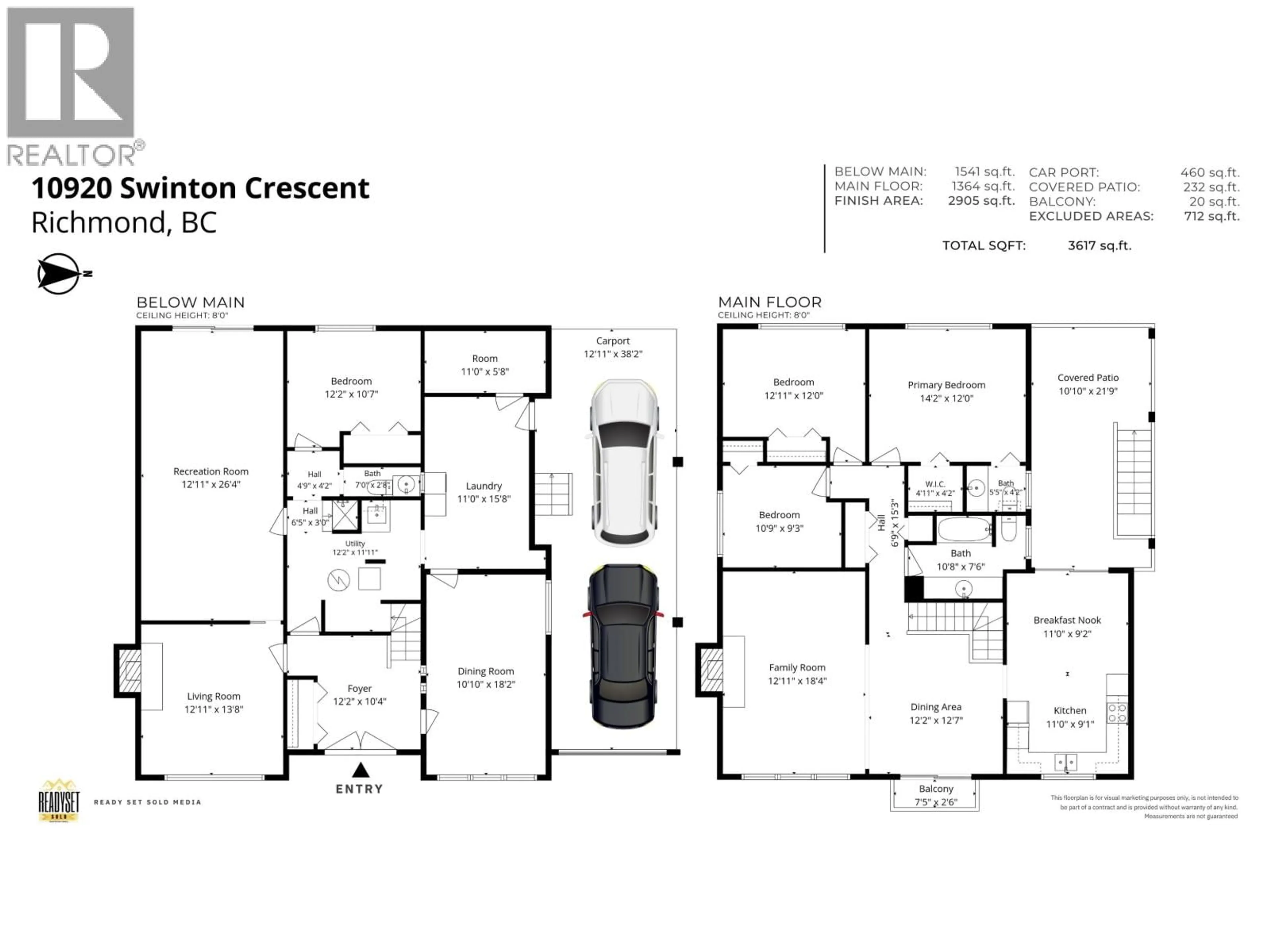 Floor plan for 10920 SWINTON CRESCENT, Richmond British Columbia V7A3T5