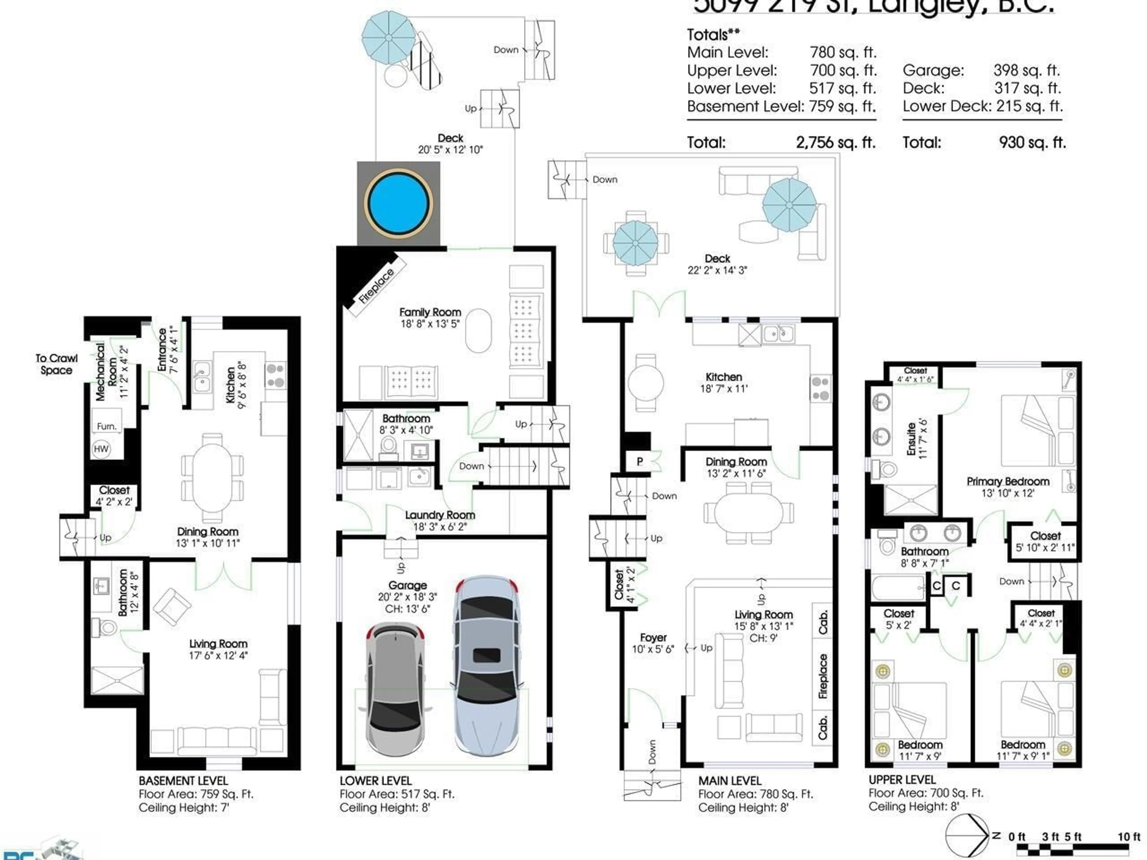 Floor plan for 5099 219 STREET, Langley British Columbia V3A8P7