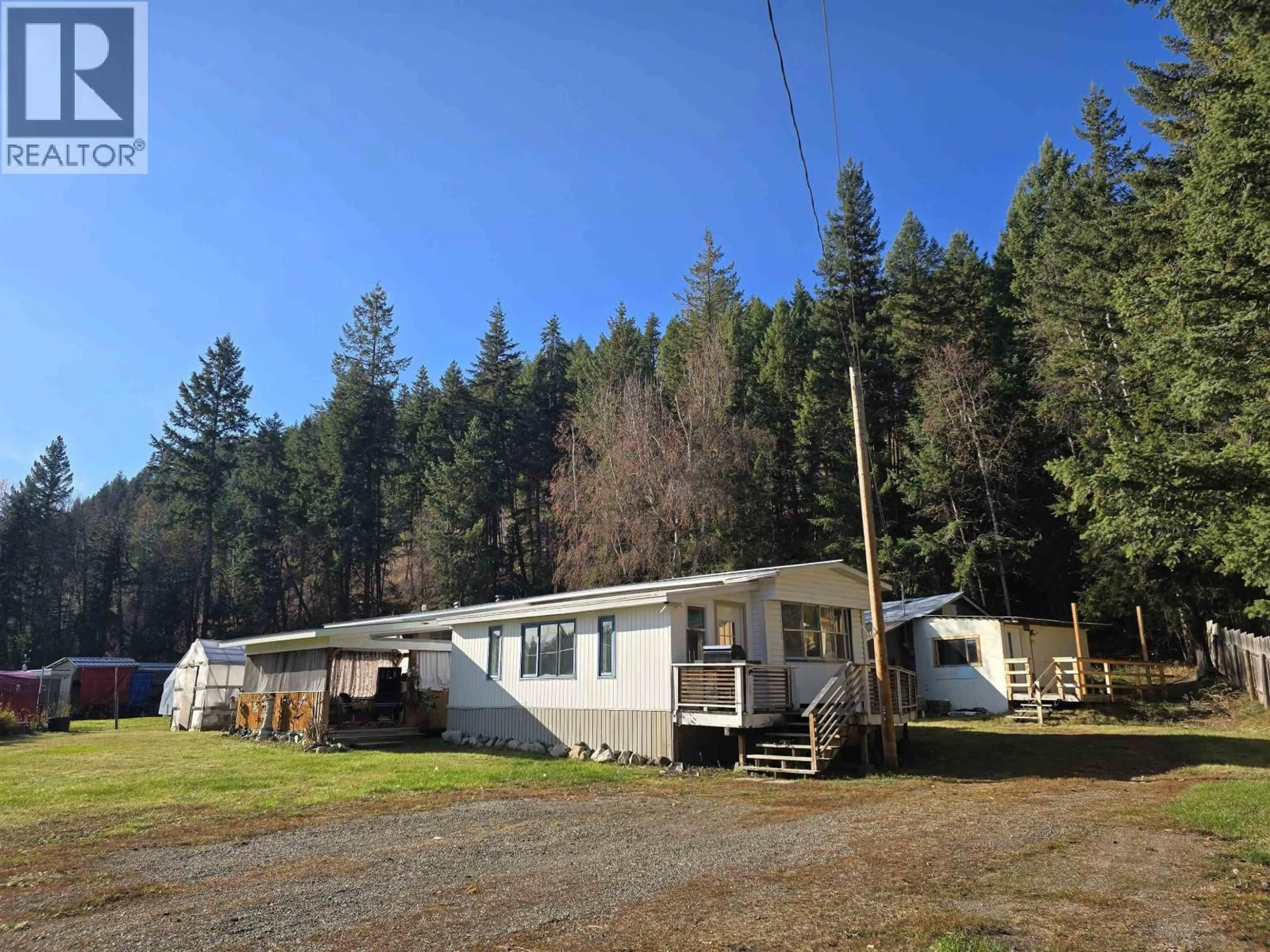 A pic from outside/outdoor area/front of a property/back of a property/a pic from drone, mountain view for 2244 WEST FRASER ROAD, Quesnel British Columbia V2J6K1
