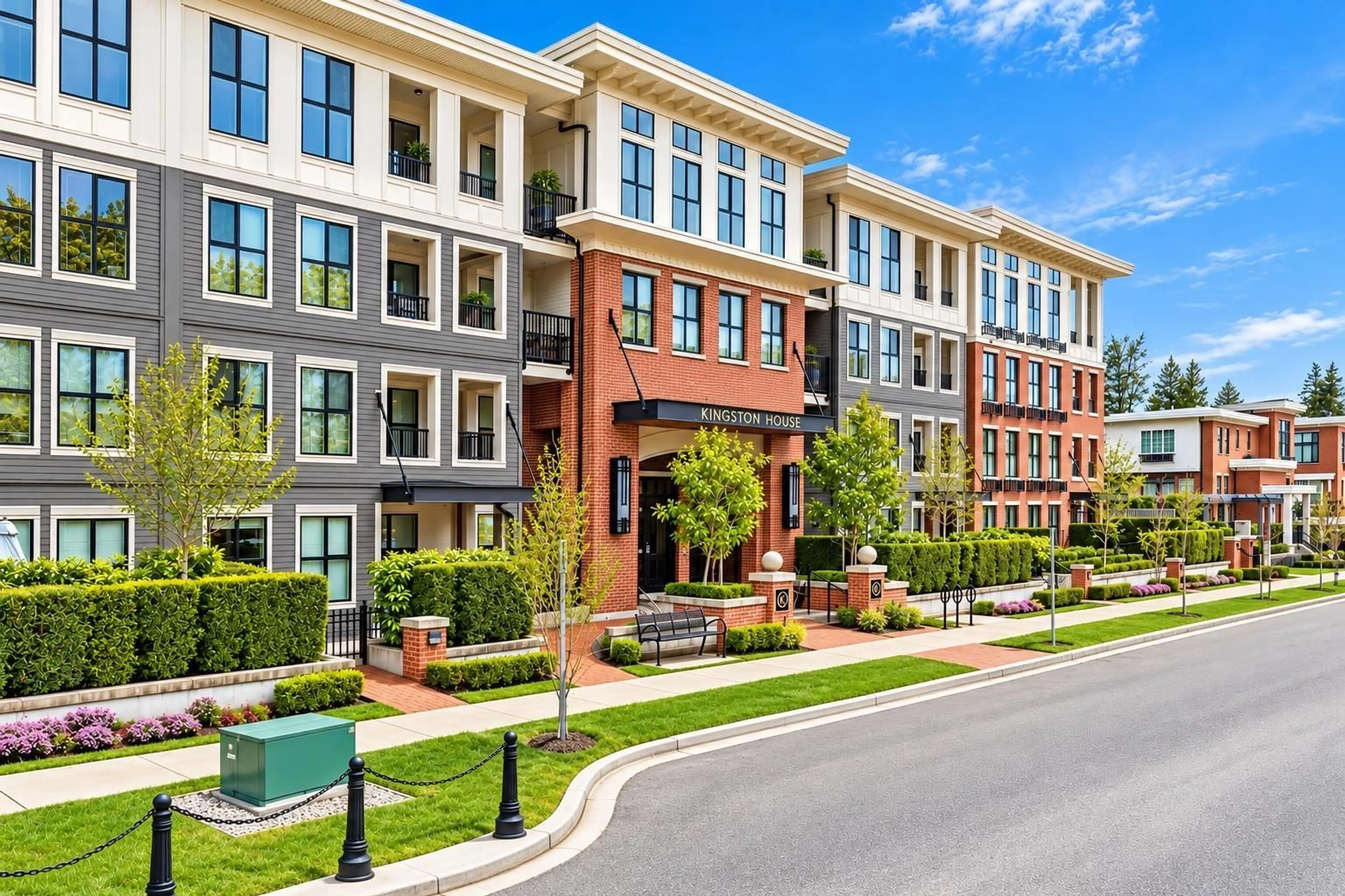 Home with brick exterior material, street for 215 - 3323 151 STREET, Surrey British Columbia V3Z0L3