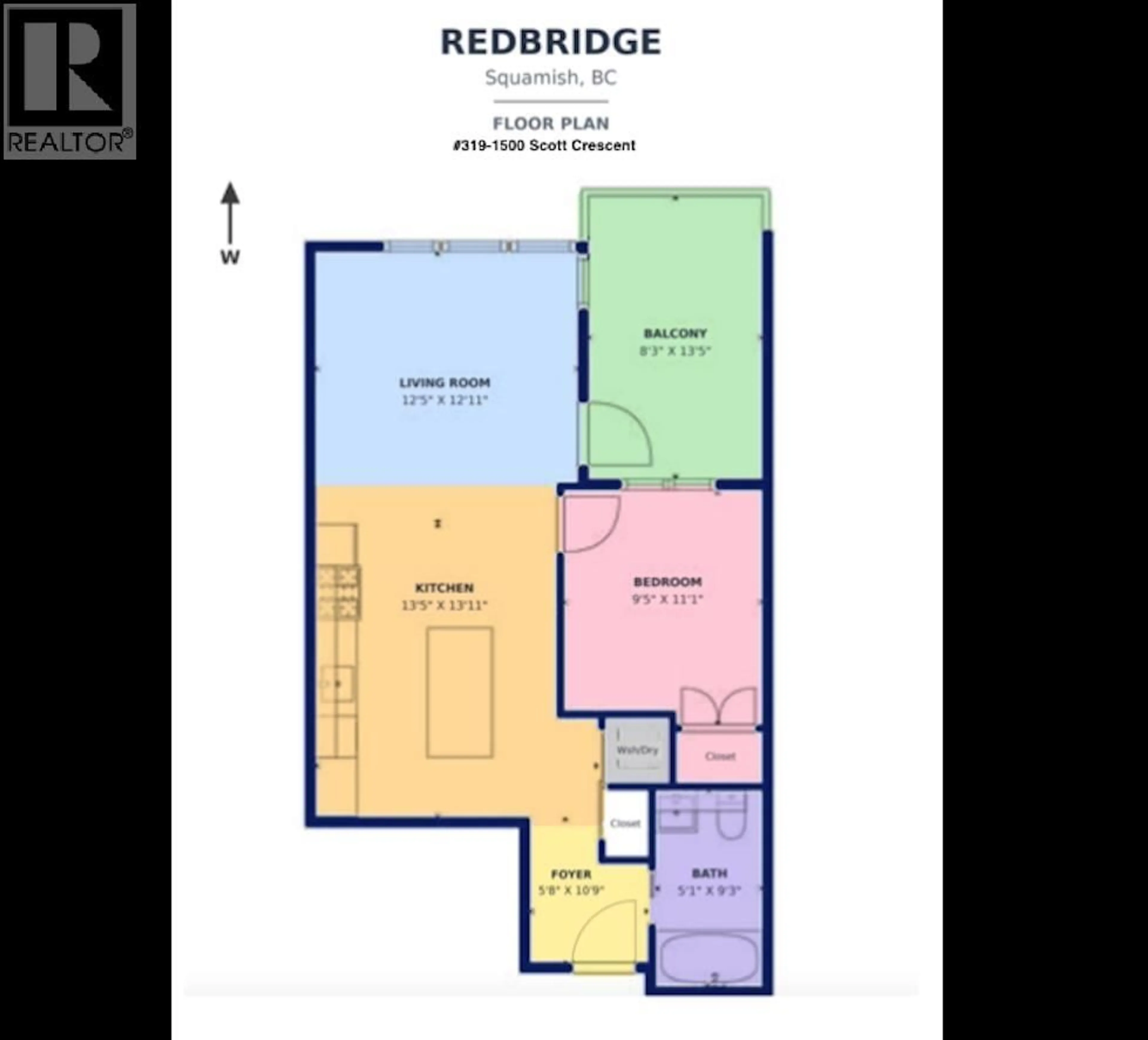 Floor plan for 319 - 1500 SCOTT CRESCENT, Squamish British Columbia V8B1G5