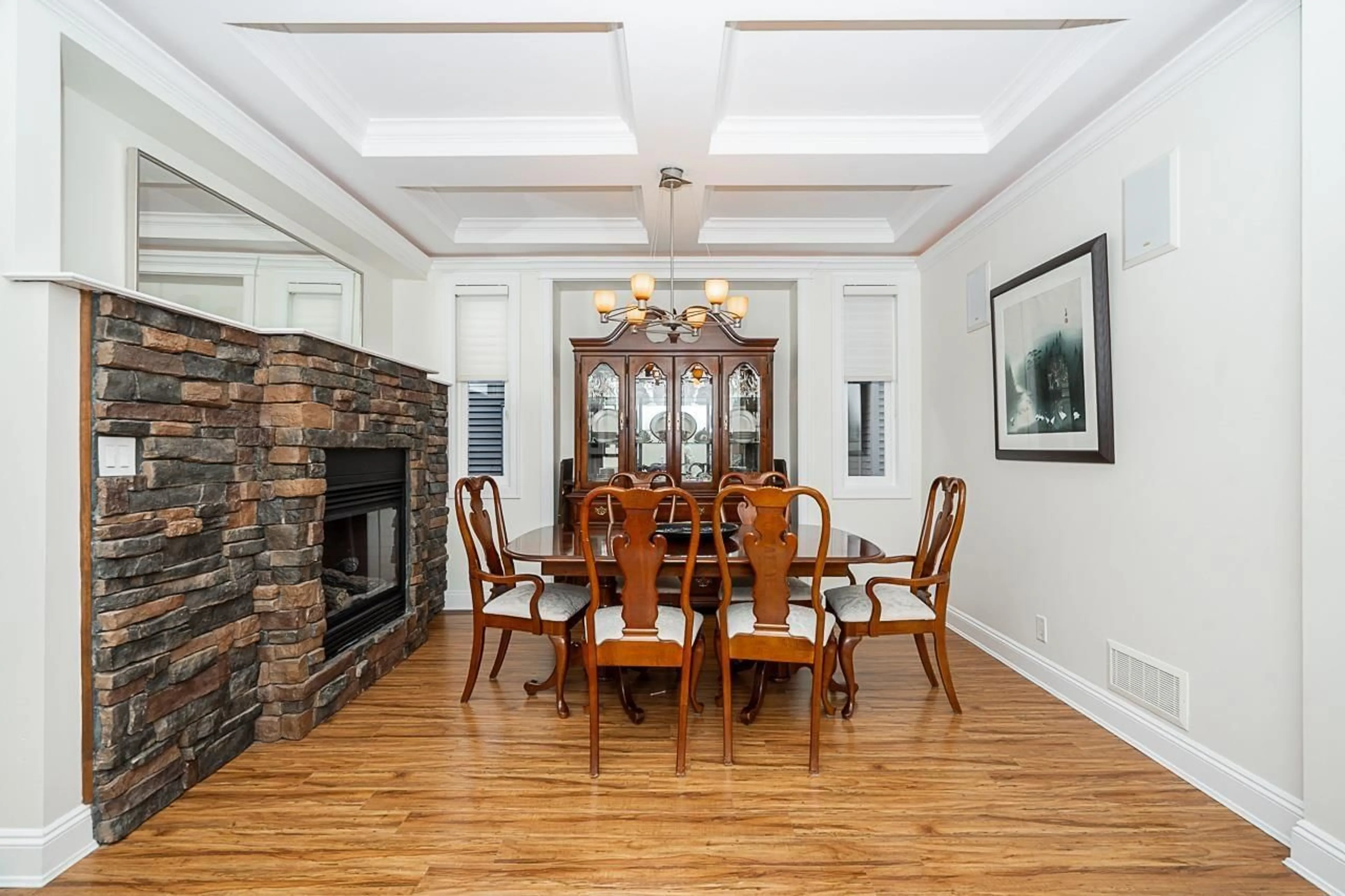 Dining room, wood/laminate floor for 8348 167A STREET, Surrey British Columbia V4N5E7