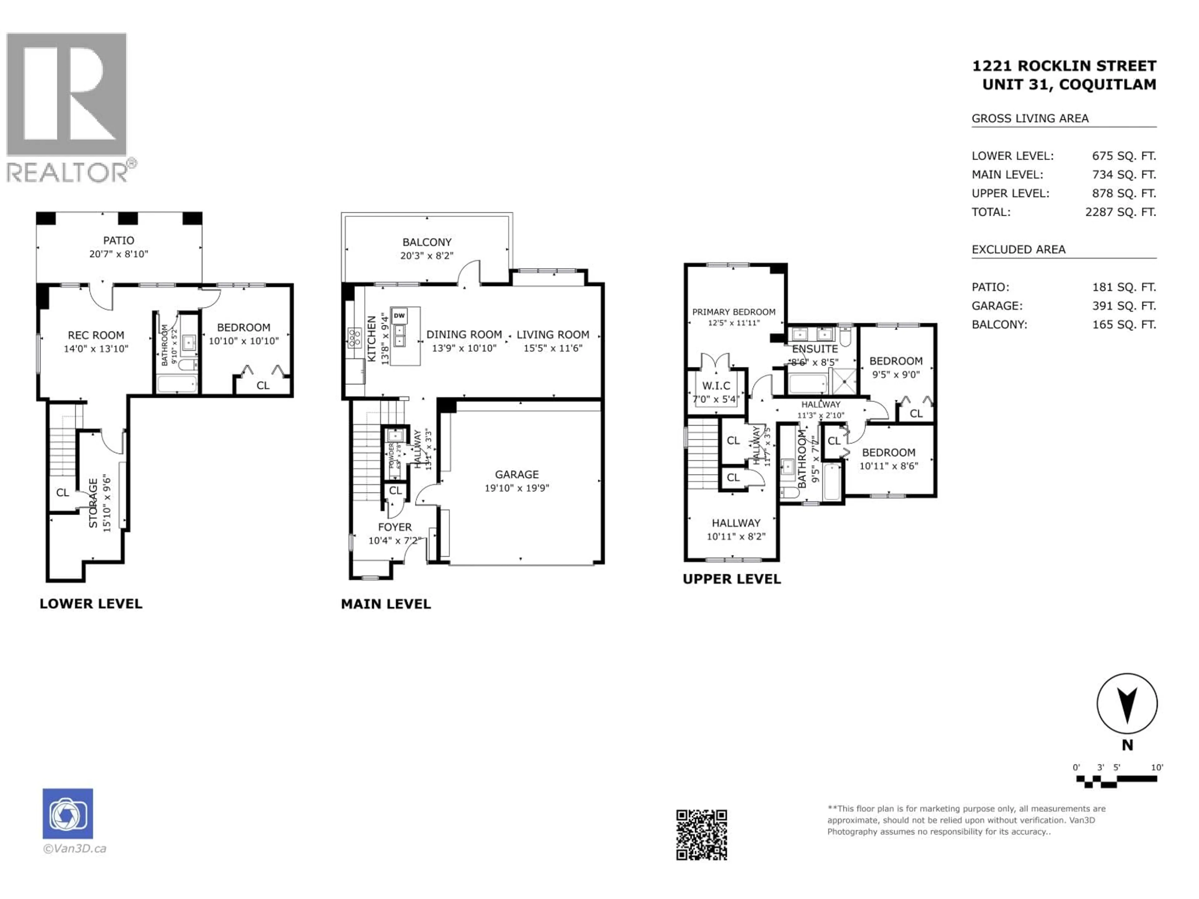 Floor plan for 31 - 1221 ROCKLIN STREET, Coquitlam British Columbia V3B0N7