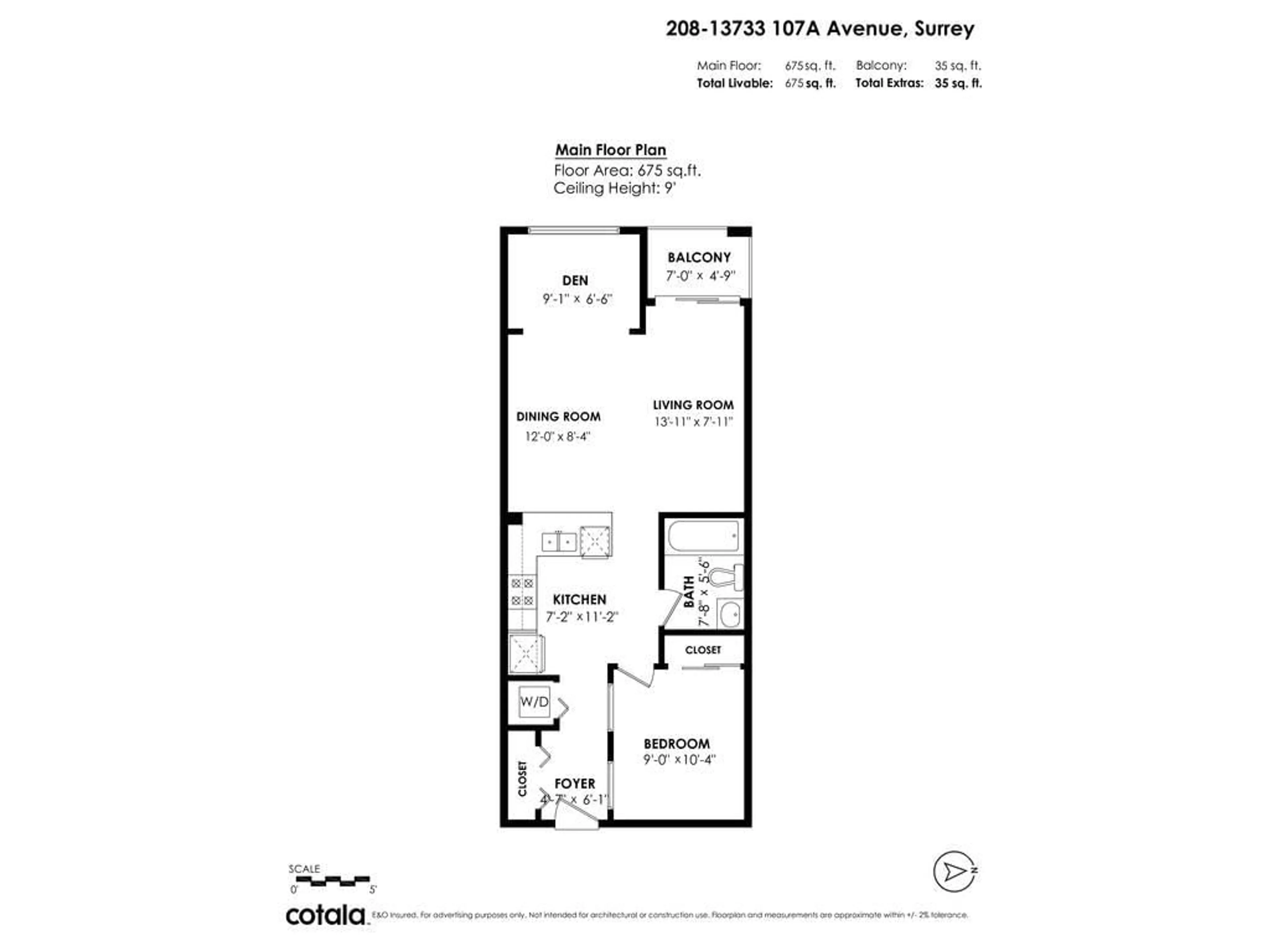 Floor plan for 208 - 13733 107A AVENUE, Surrey British Columbia V3T0B7