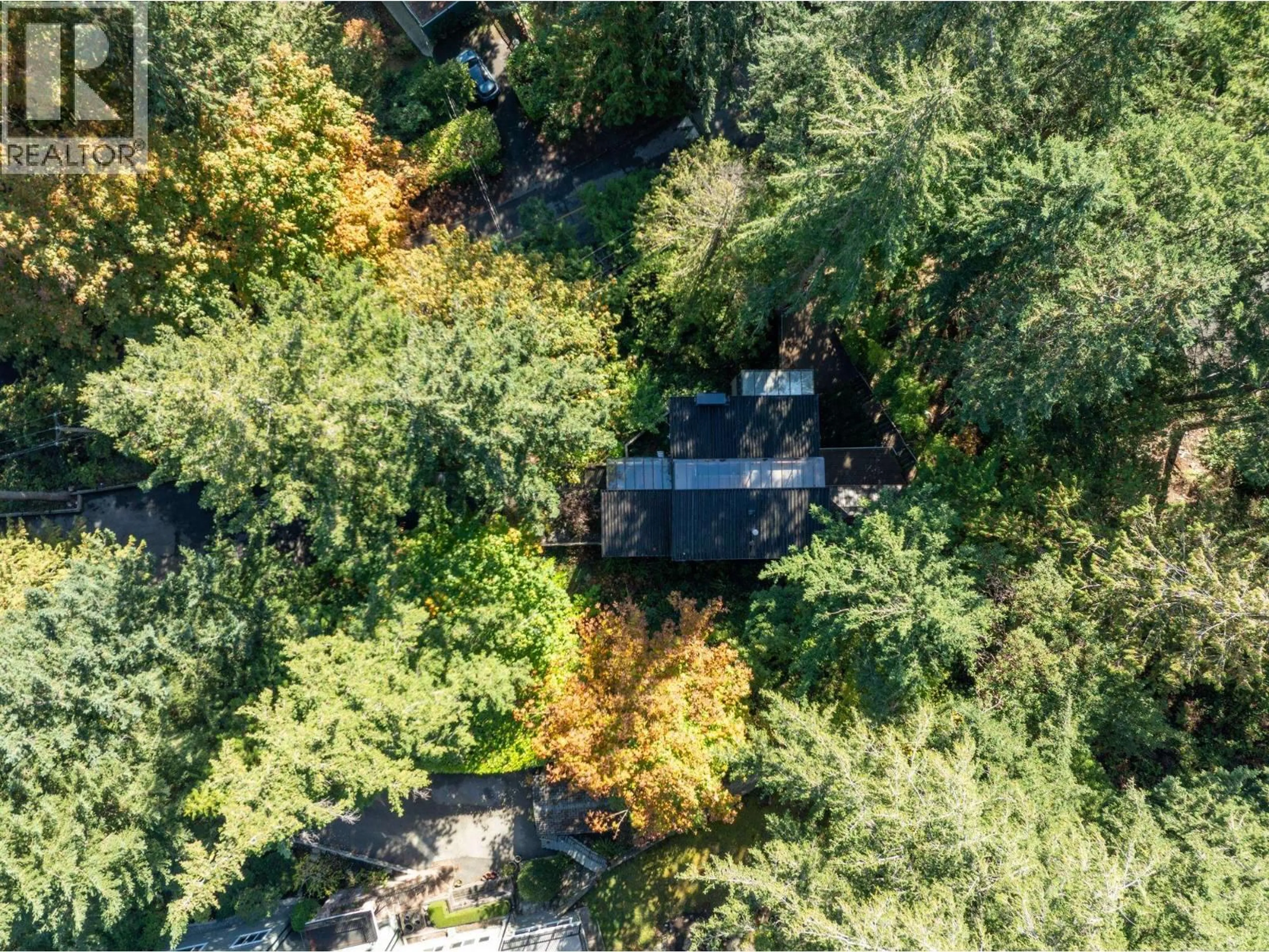 A pic from outside/outdoor area/front of a property/back of a property/a pic from drone, forest/trees view for 6915 MARINE DRIVE, West Vancouver British Columbia V7W2T4