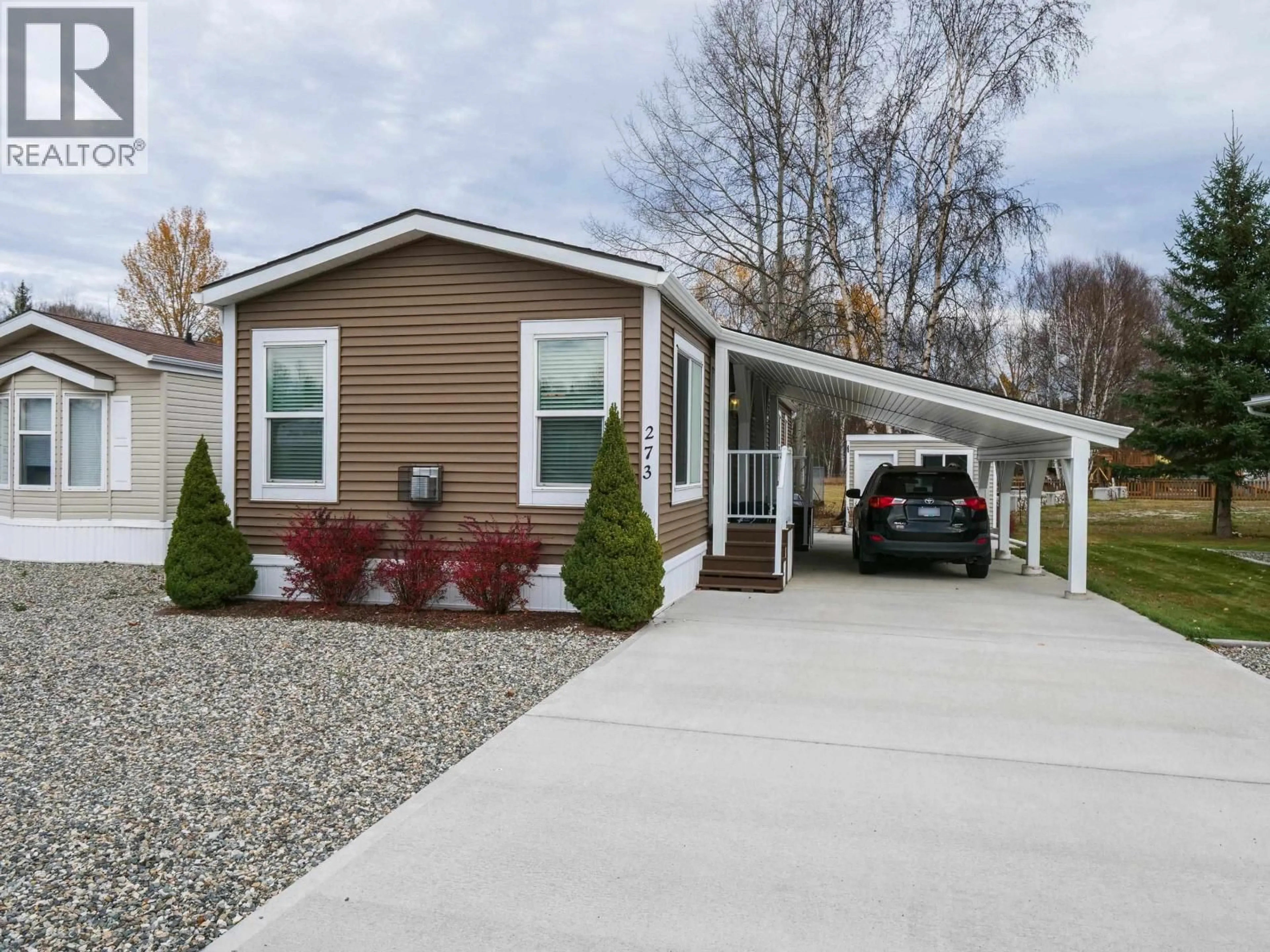 Home with vinyl exterior material, street for 273 KEROUAC ROAD, Quesnel British Columbia V2J7A2