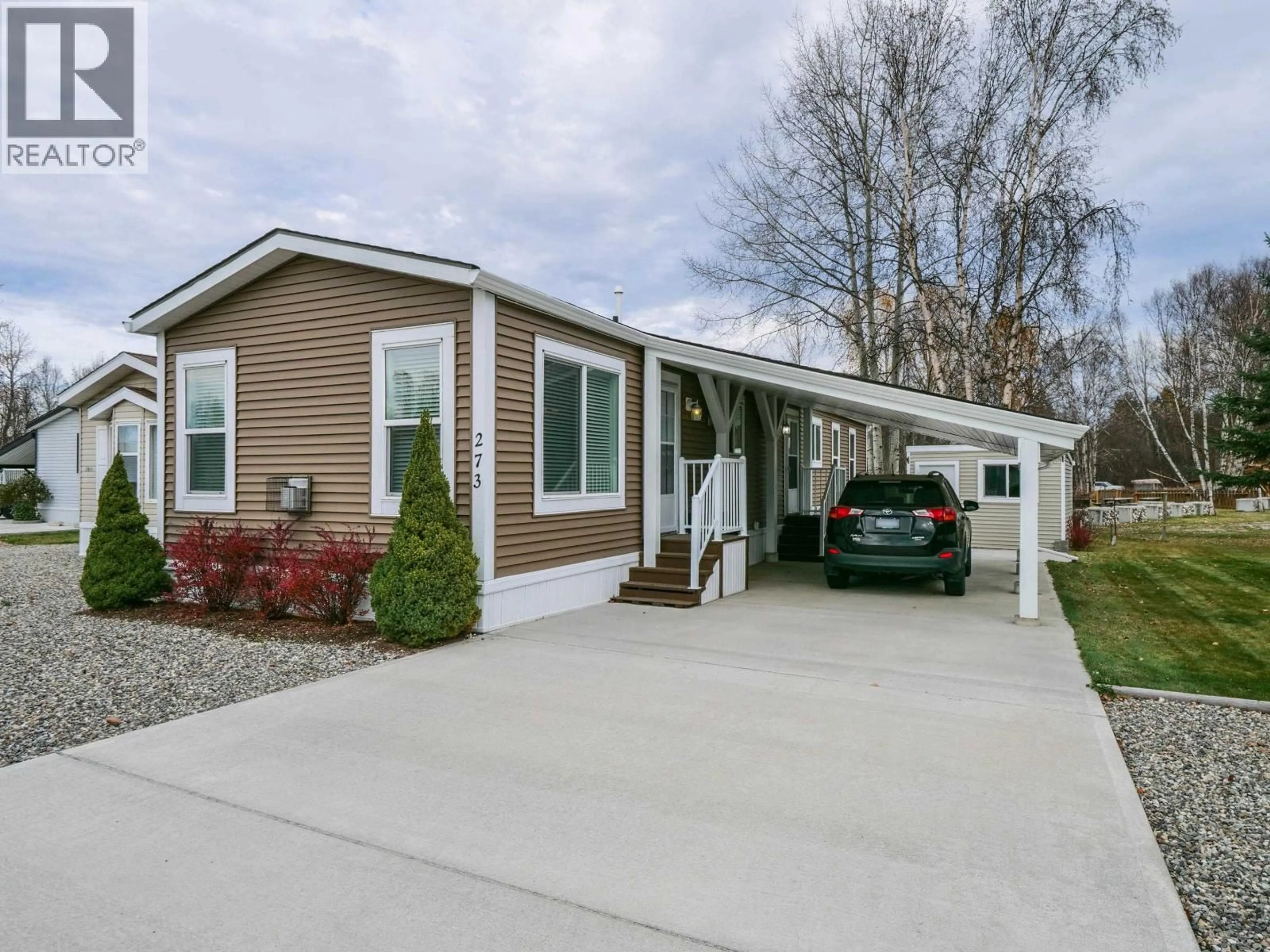 Home with vinyl exterior material, street for 273 KEROUAC ROAD, Quesnel British Columbia V2J7A2