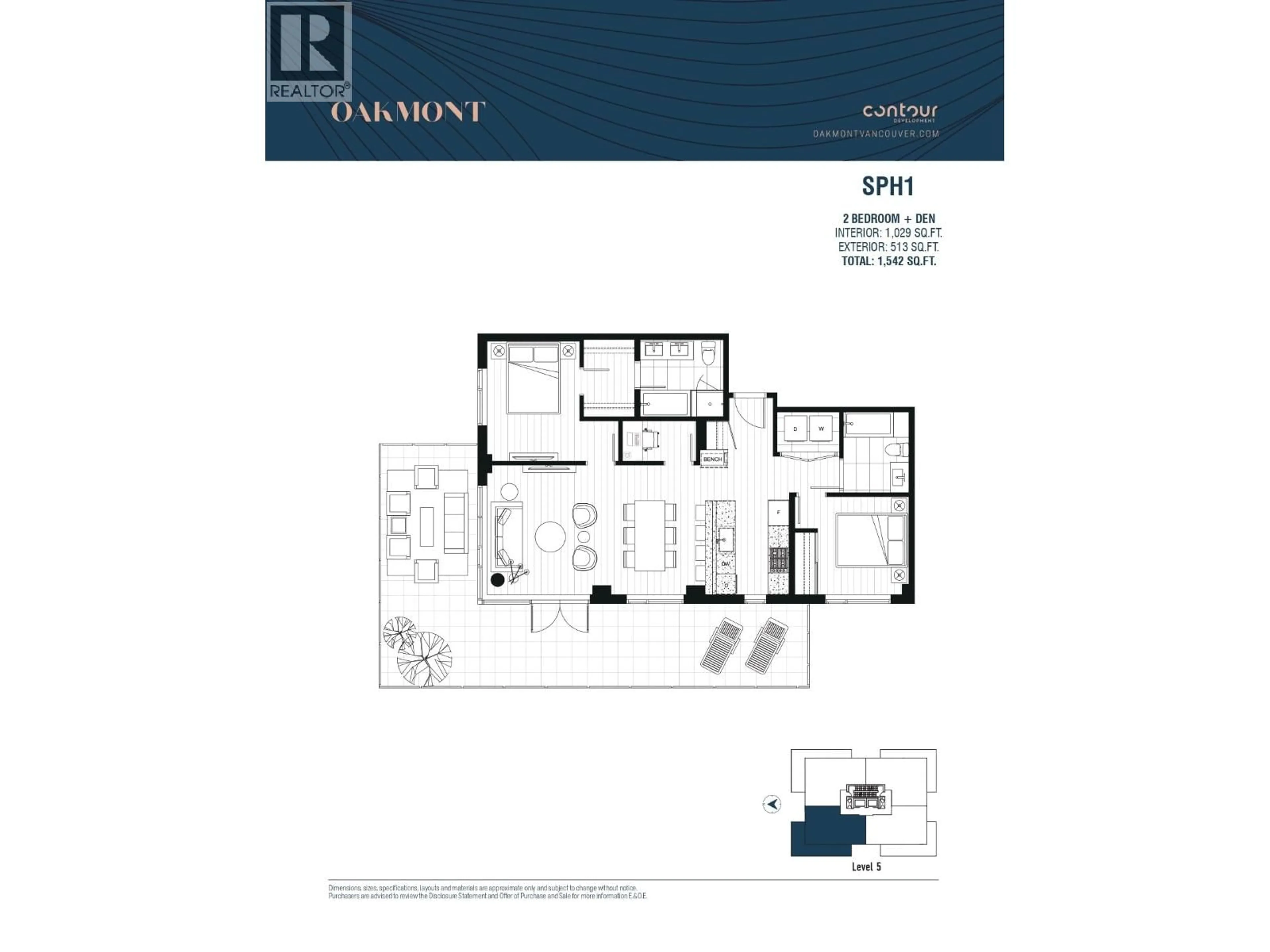 Floor plan for 503 - 8486 OAK STREET, Vancouver British Columbia V6P4B1