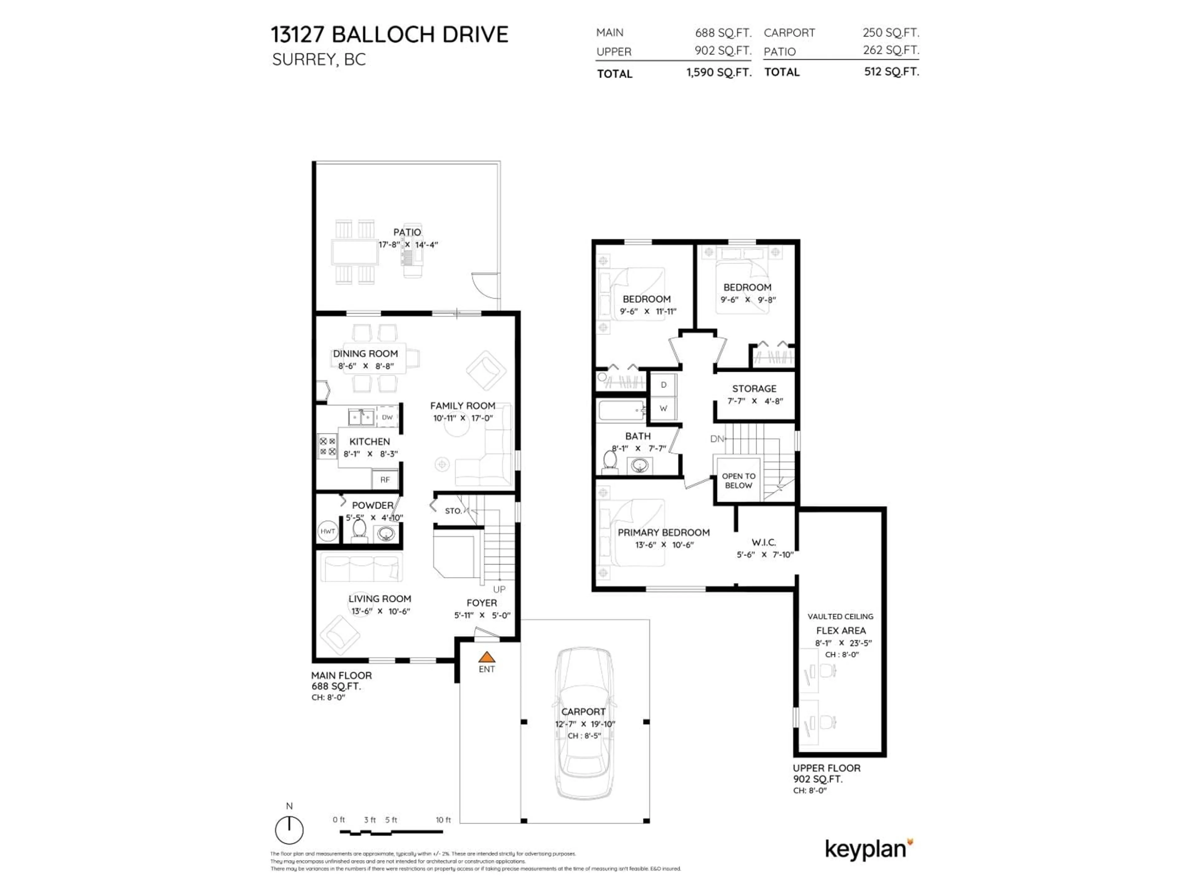 Floor plan for 13127 BALLOCH DRIVE, Surrey British Columbia V3V6Y2