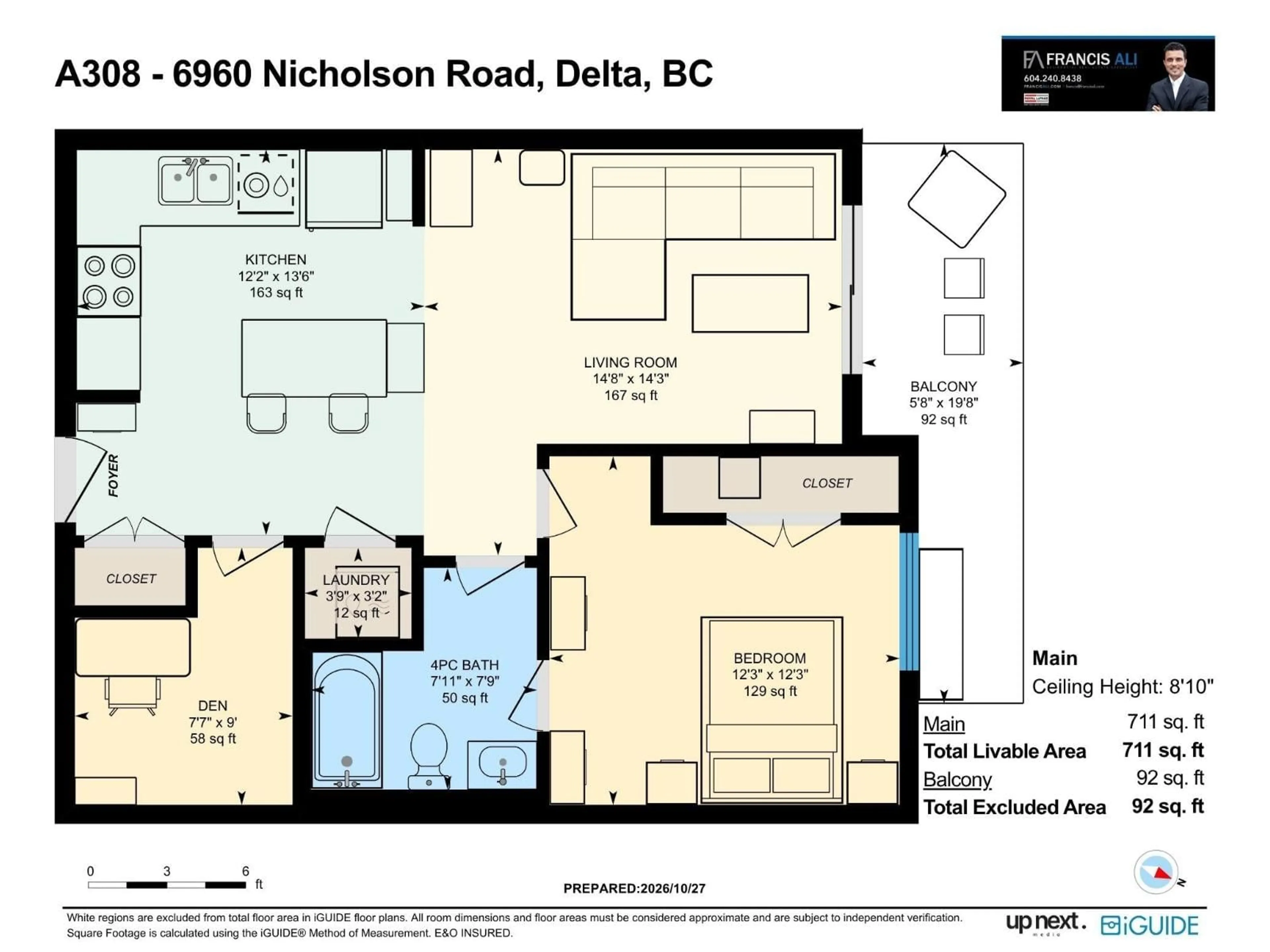 Floor plan for A308 - 6950 NICHOLSON ROAD, Delta British Columbia V4E0A8