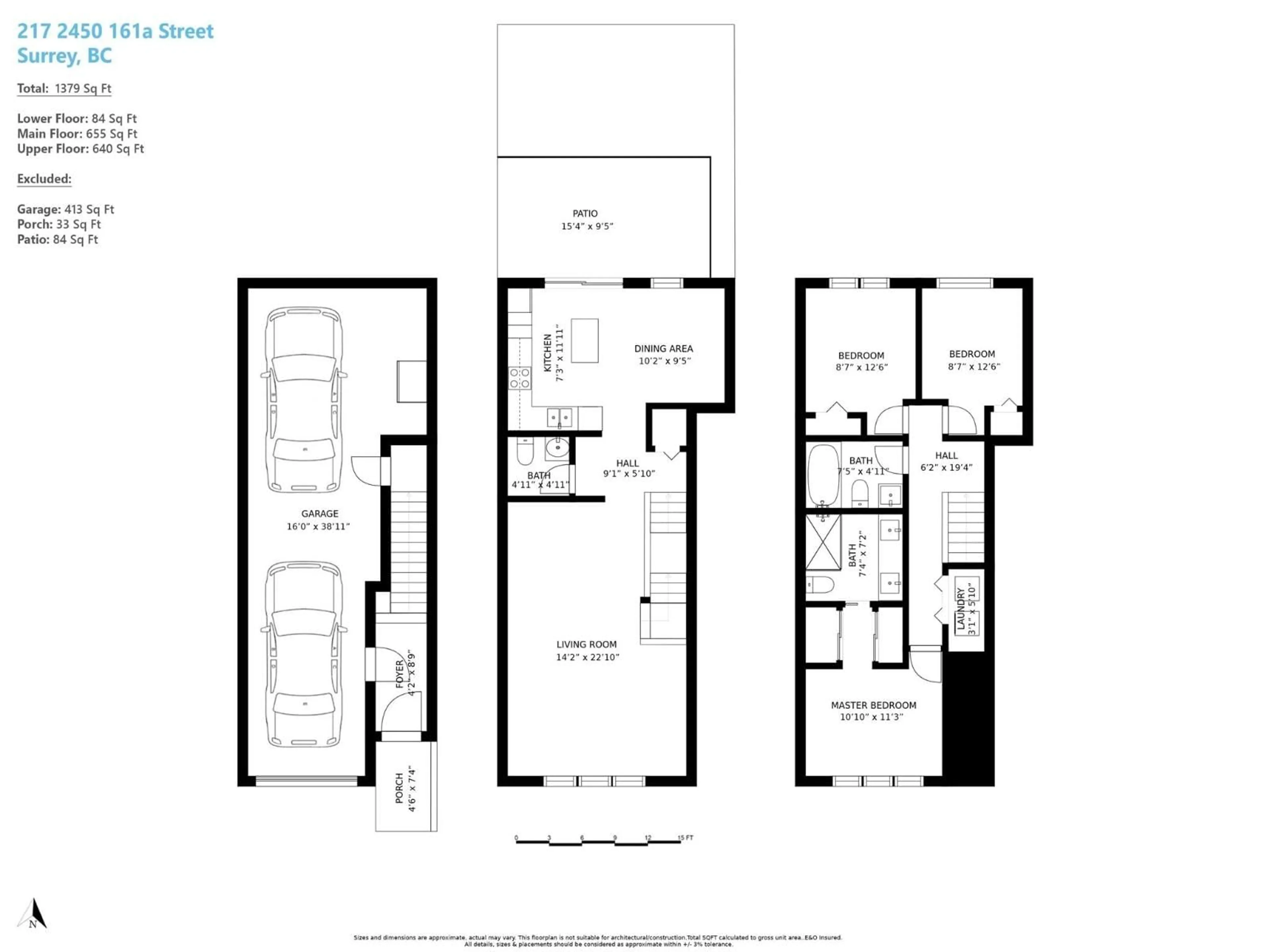 Floor plan for 217 - 2450 161A STREET, Surrey British Columbia V3Z8K4
