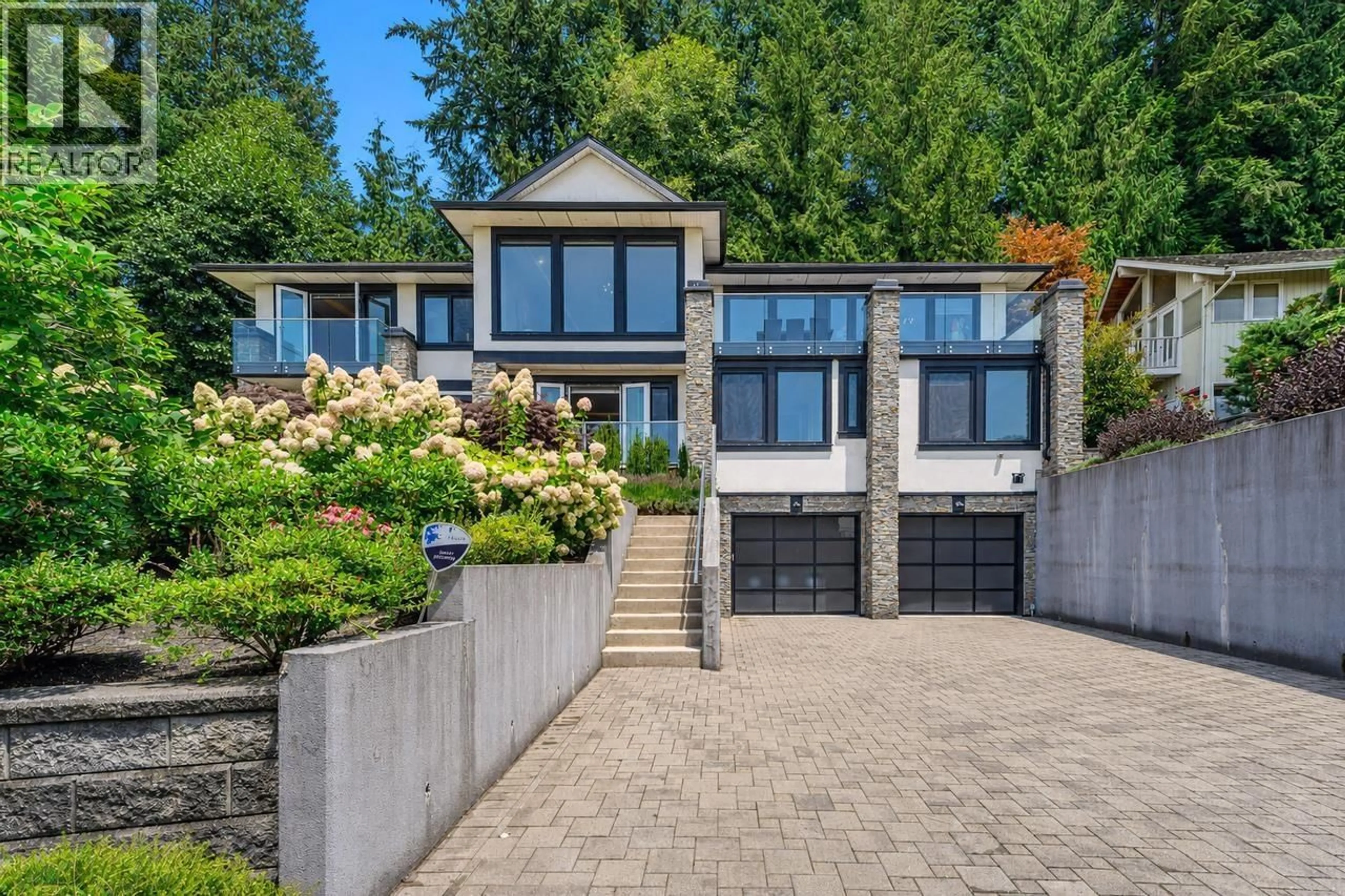 Home with brick exterior material, street for 4816 SKYLINE DRIVE, North Vancouver British Columbia V7R3J3