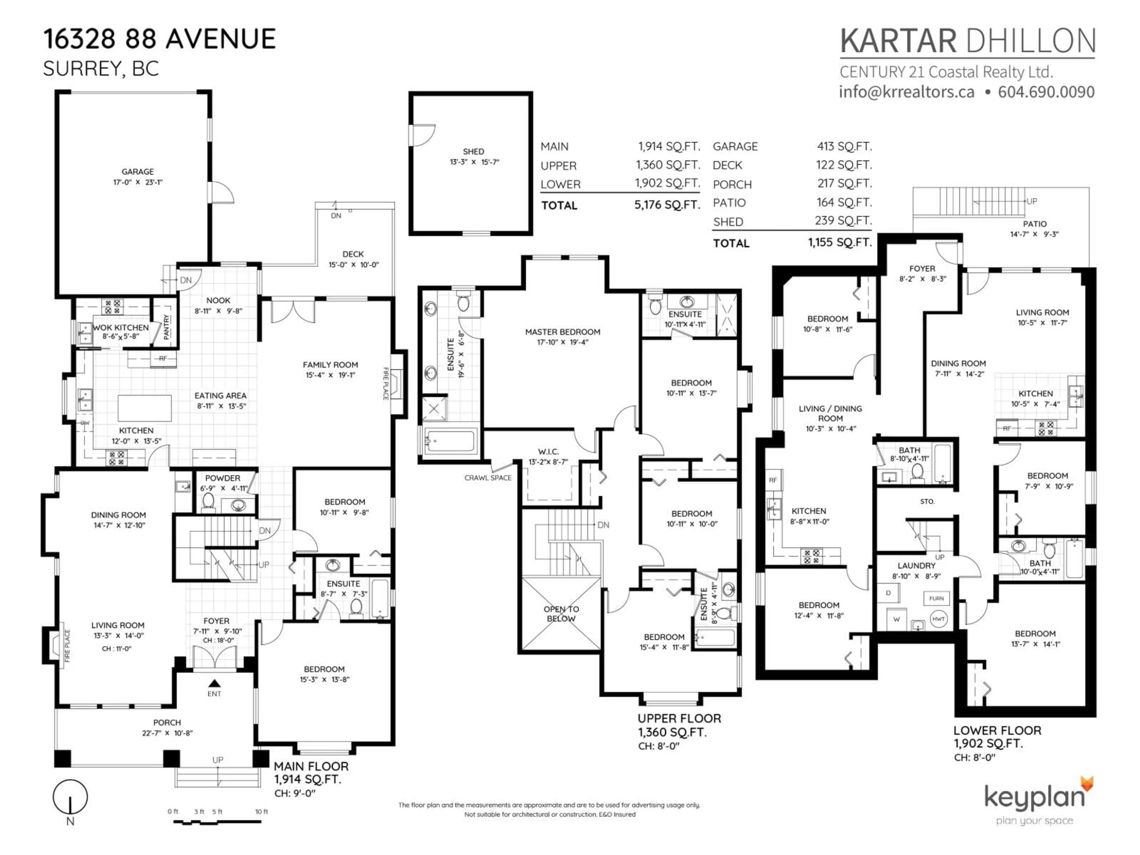 Floor plan for 16328 88 AVENUE, Surrey British Columbia V4N1B6