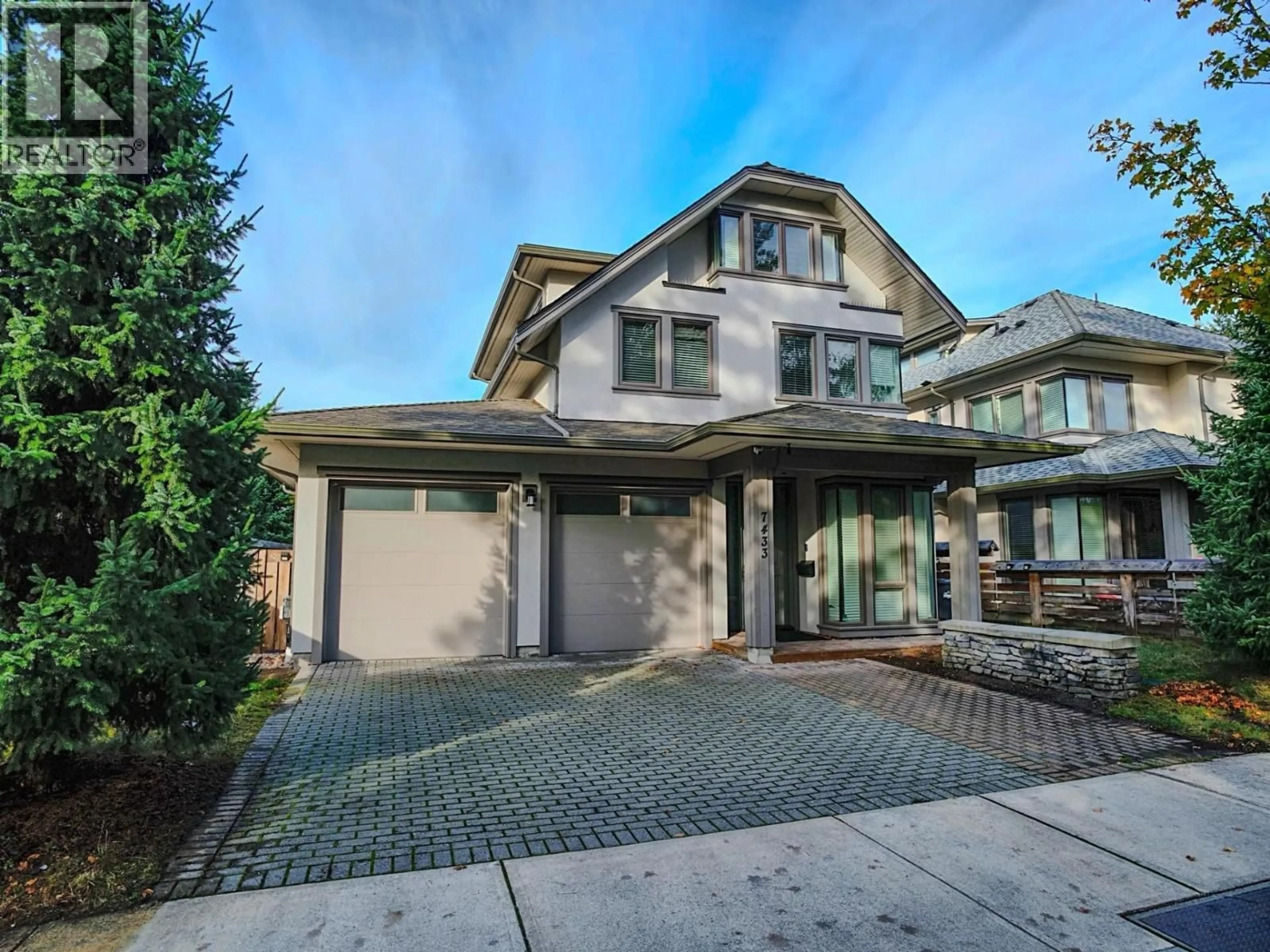 Home with brick exterior material, street for 7433 ARMSTRONG STREET, Richmond British Columbia V6Y0K4