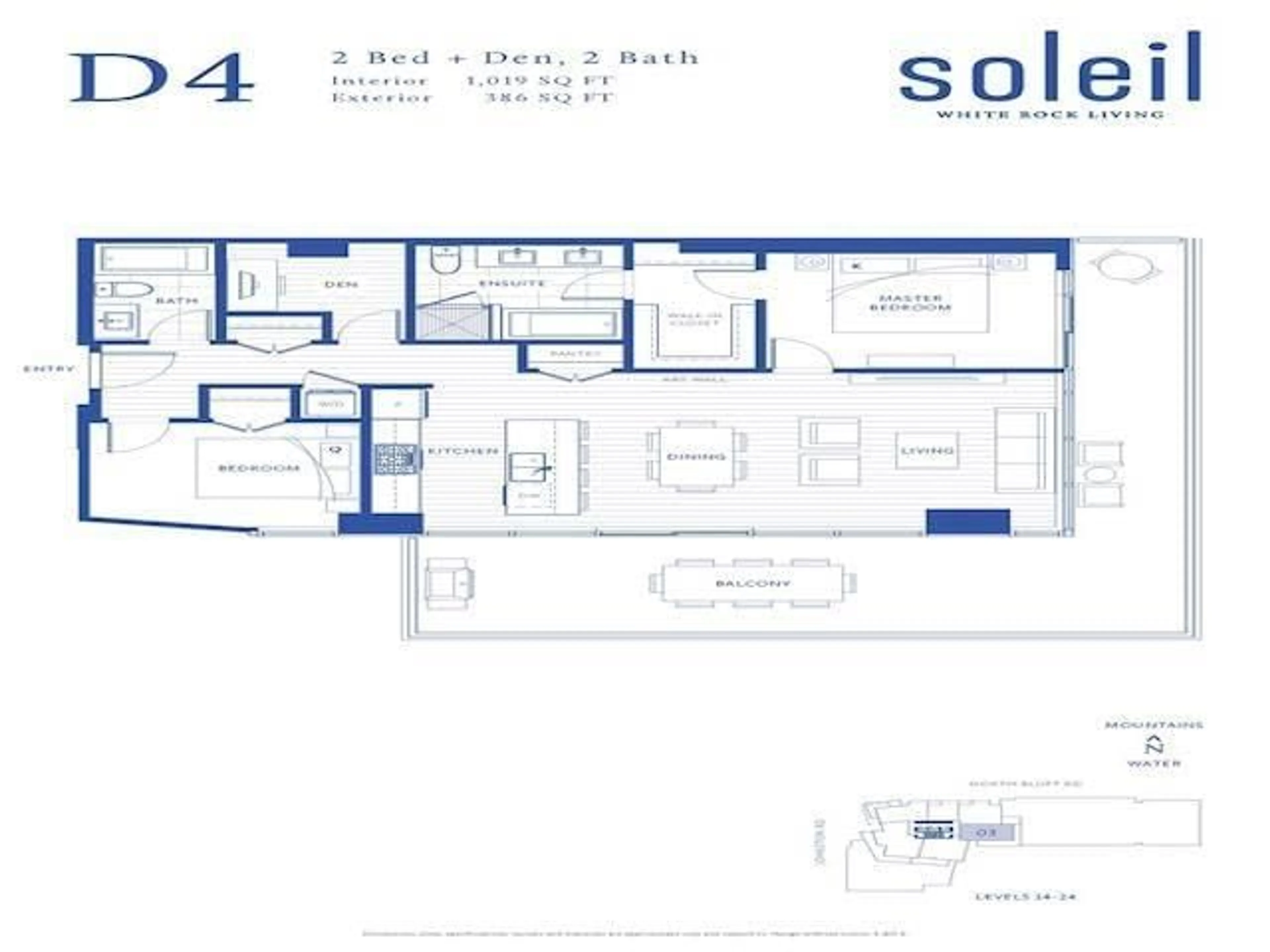 Floor plan for 2403 - 1588 JOHNSTON ROAD, White Rock British Columbia V4B0C5