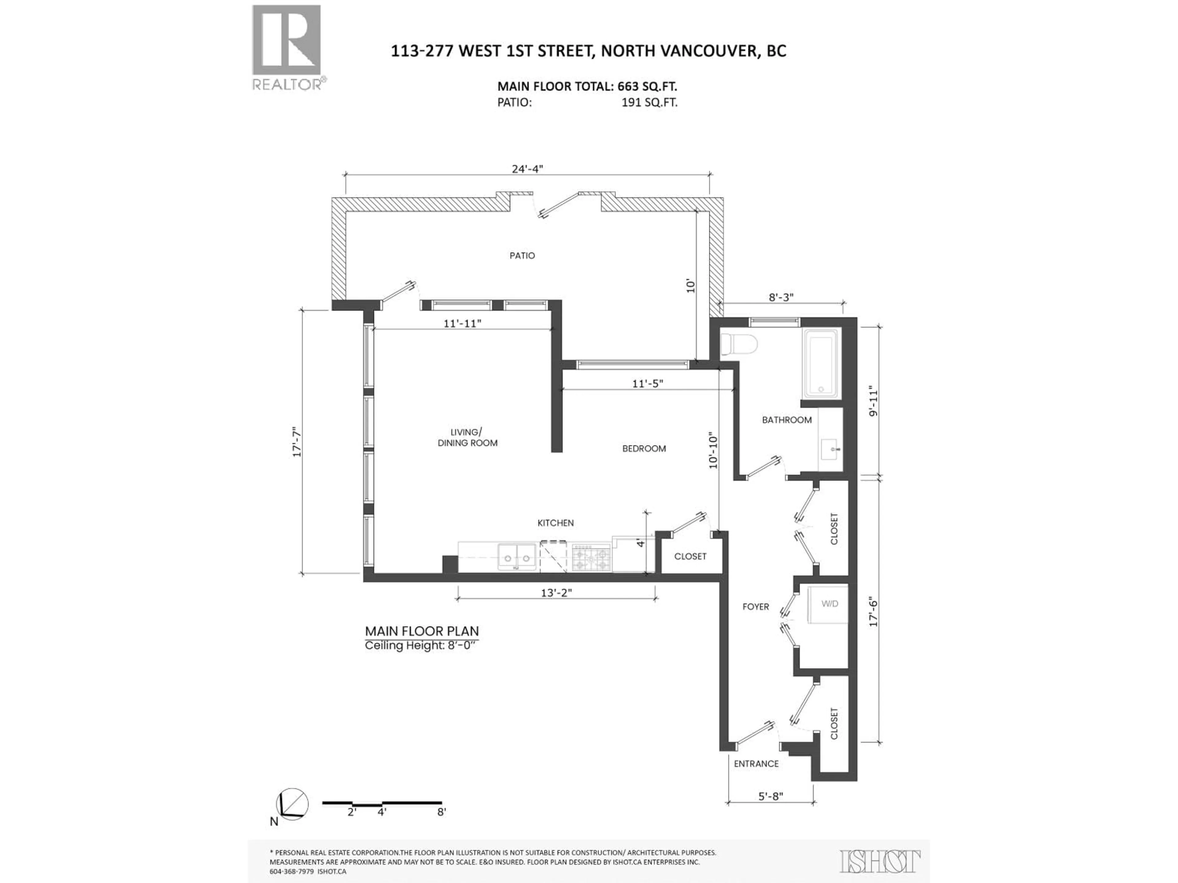 Floor plan for 113 - 277 1ST STREET, North Vancouver British Columbia V7M0E8