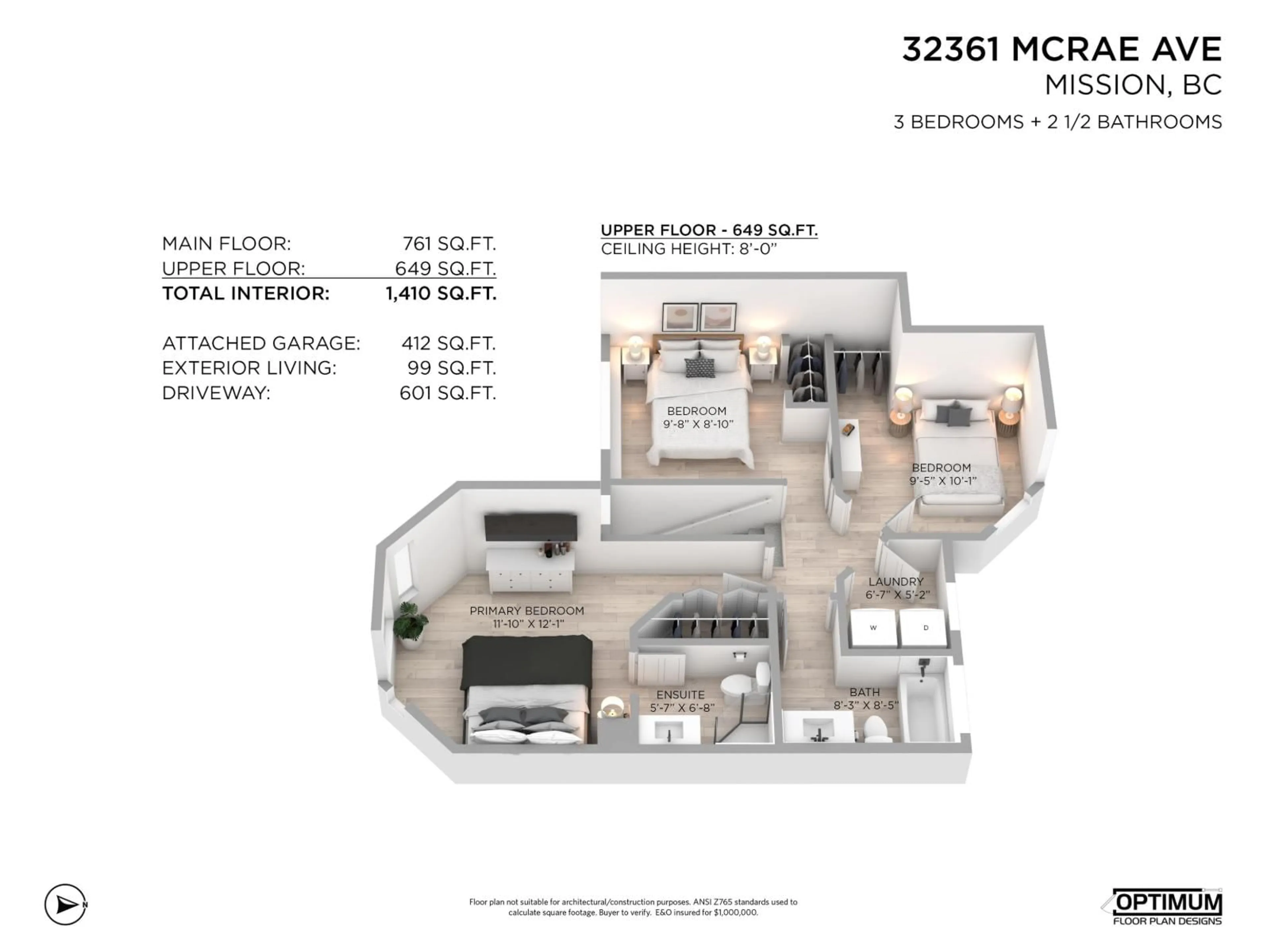Floor plan for 22 - 32361 MCRAE AVENUE, Mission British Columbia V2V4X7