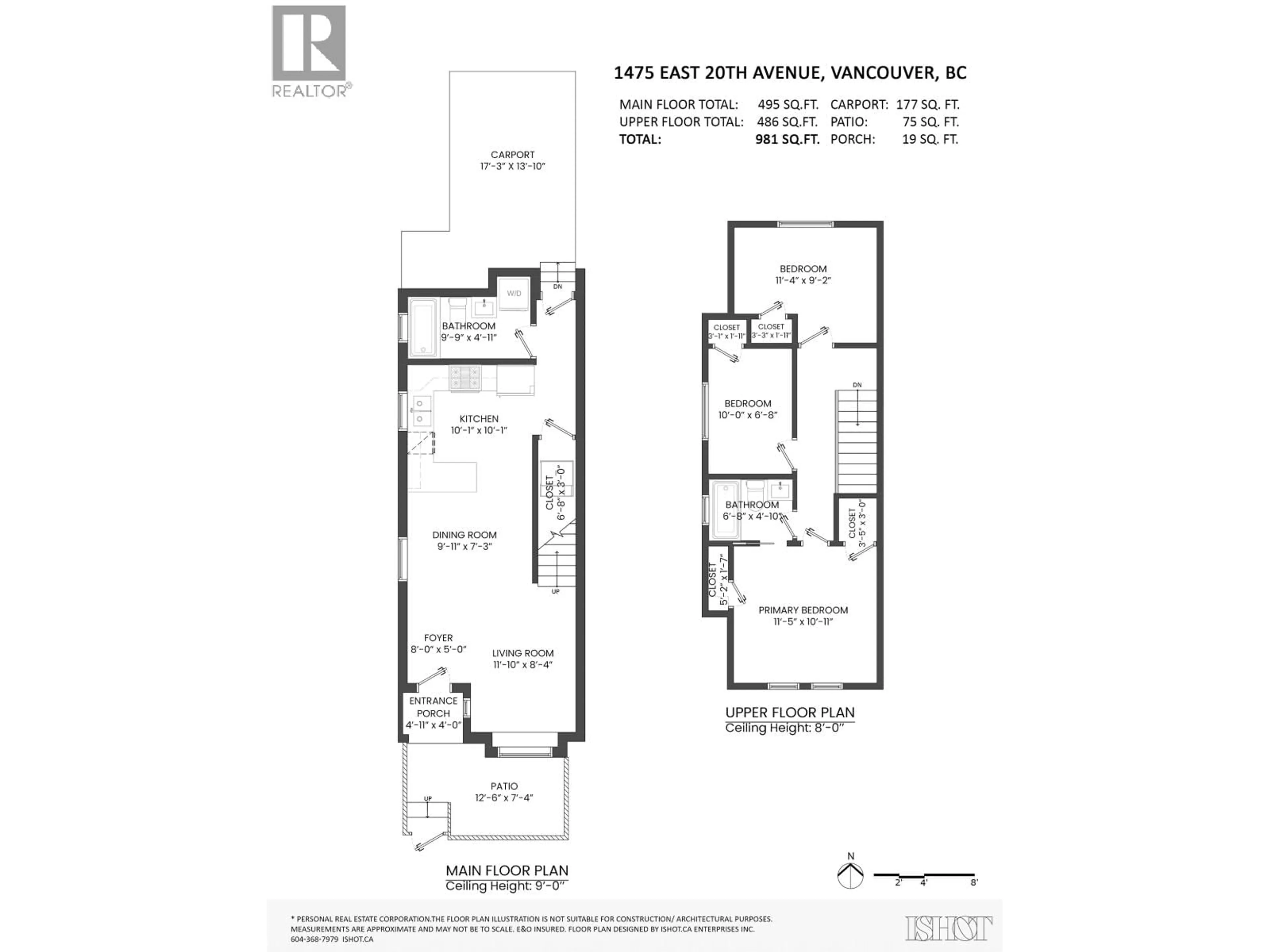 Floor plan for 1475 20TH AVENUE, Vancouver British Columbia V5N2K5