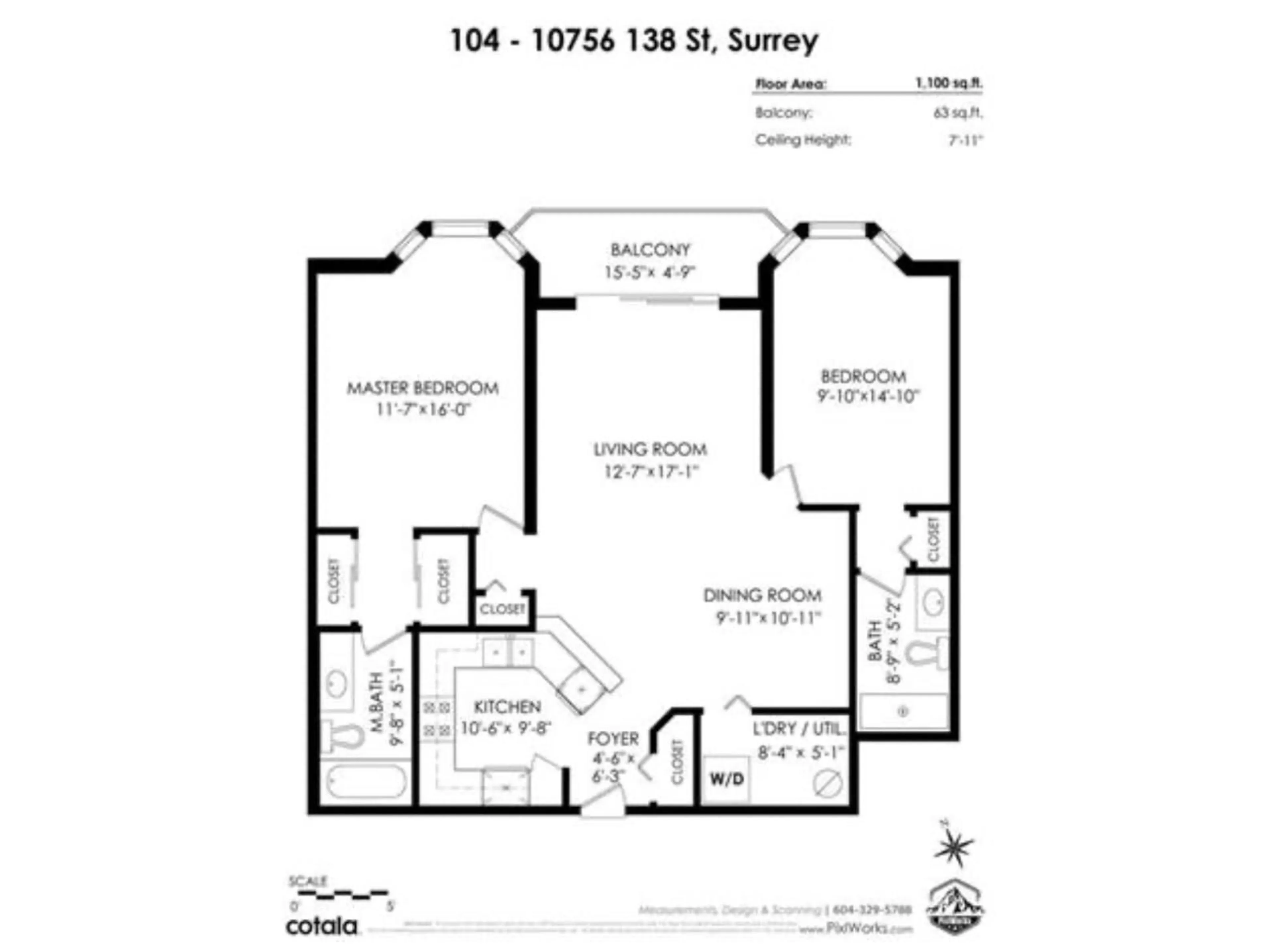 Floor plan for 104 - 10756 138 STREET, Surrey British Columbia V3T4K5