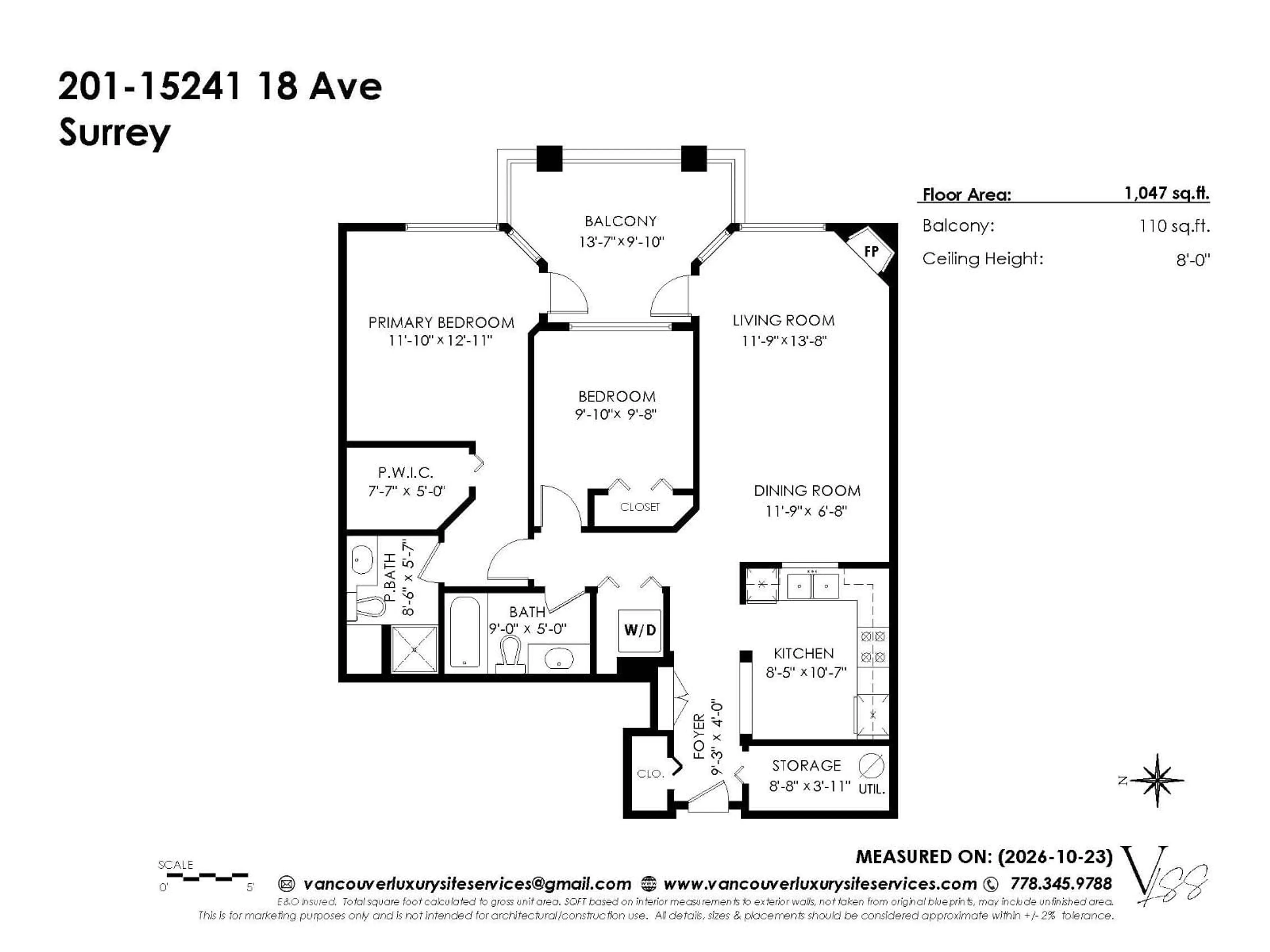 Floor plan for 201 - 15241 18 AVENUE, Surrey British Columbia V4A1W9