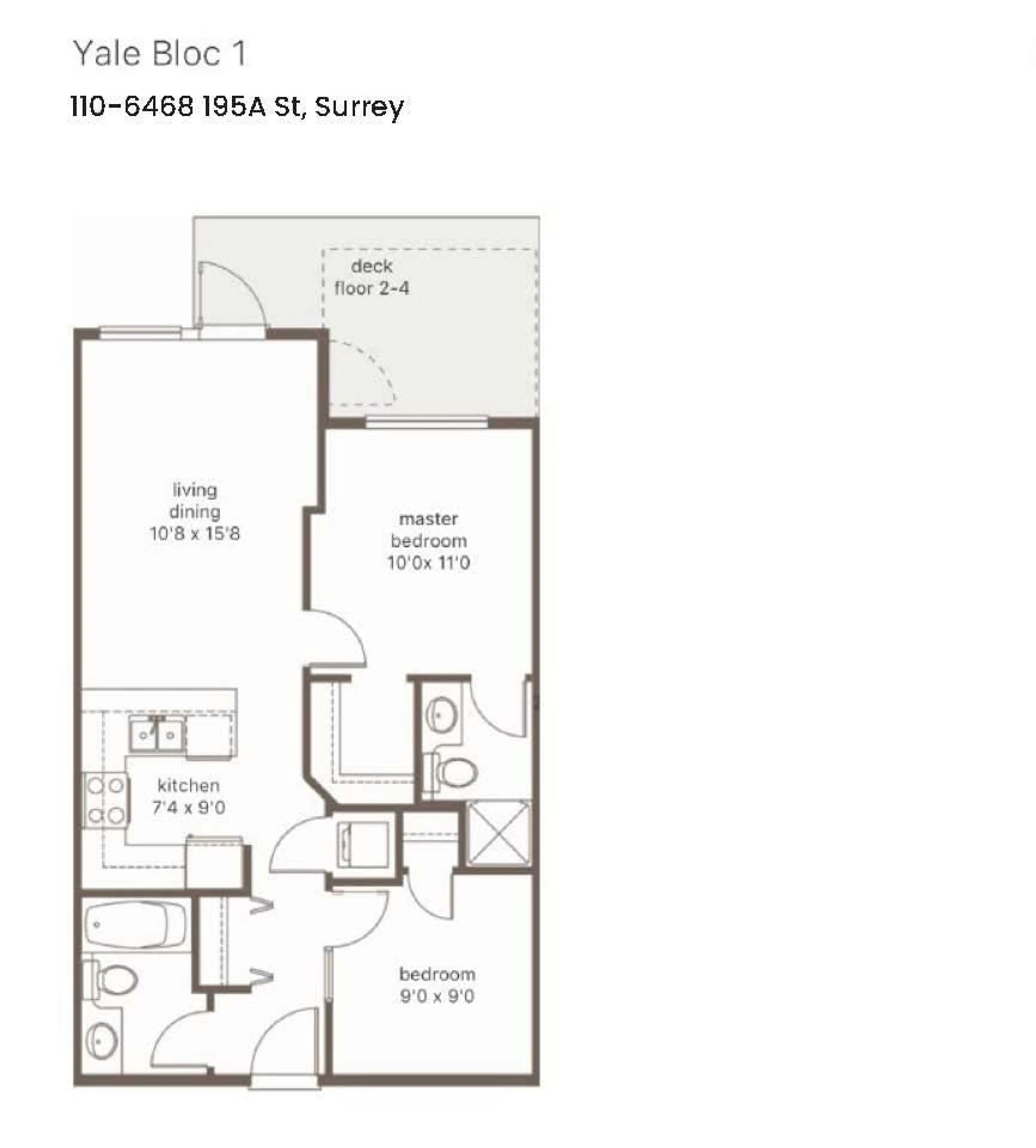 Floor plan for 110 - 6468 195A STREET, Surrey British Columbia V4N6R6
