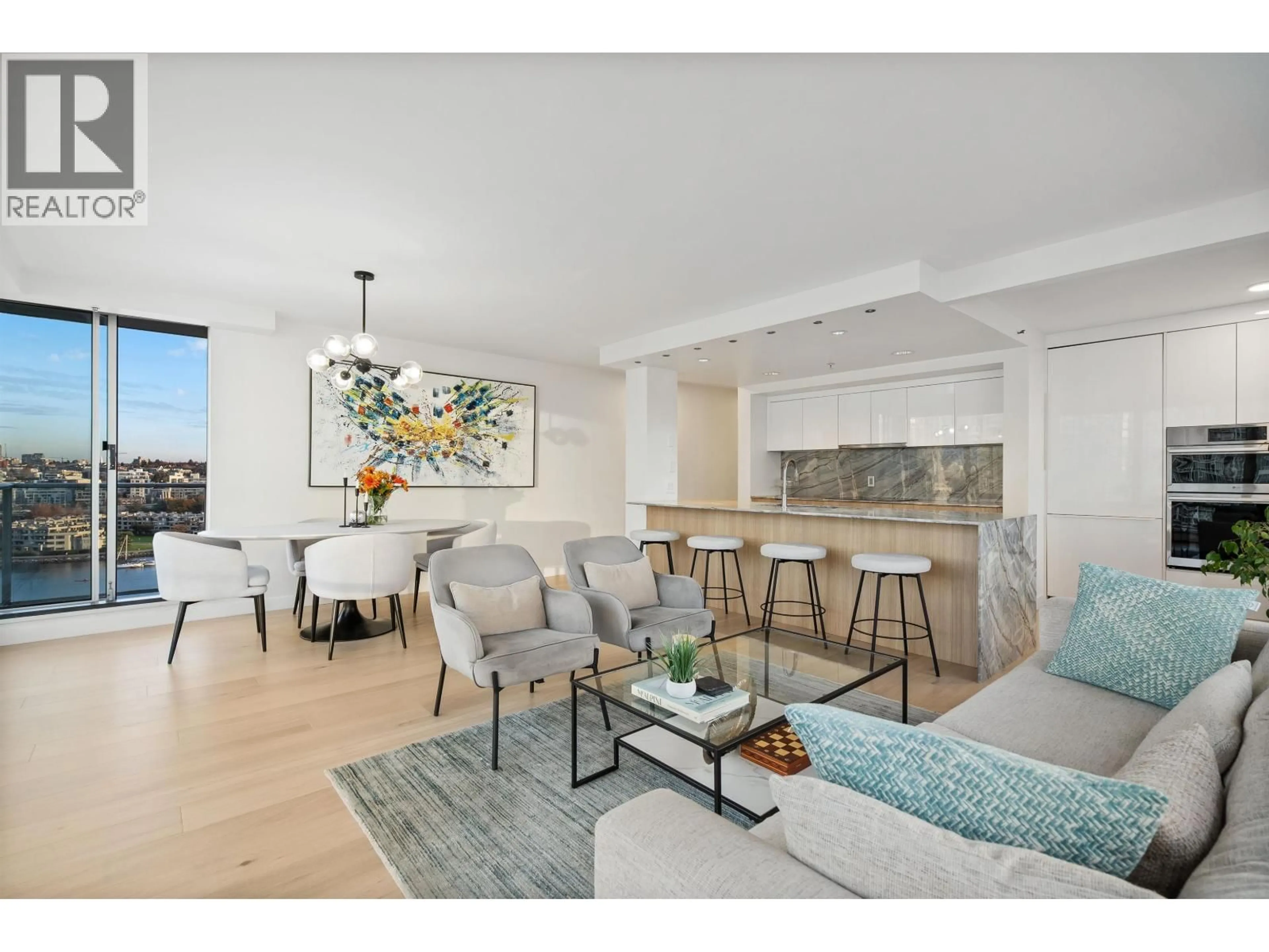 Living room with furniture, unknown for 1706 - 1228 MARINASIDE CRESCENT, Vancouver British Columbia V6Z2W4