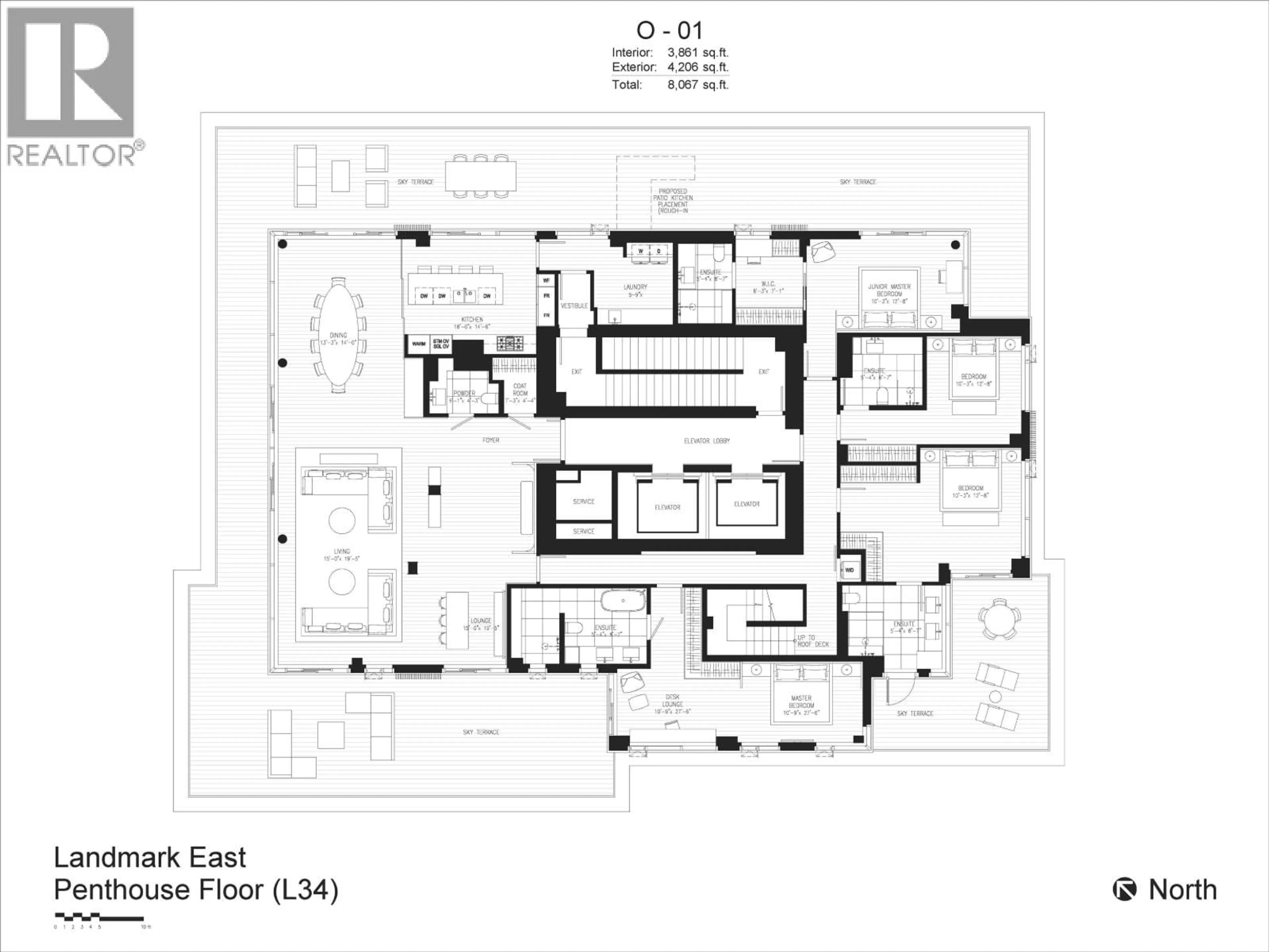 Floor plan for 3401 - 1408 ROBSON STREET, Vancouver British Columbia V6G0E6