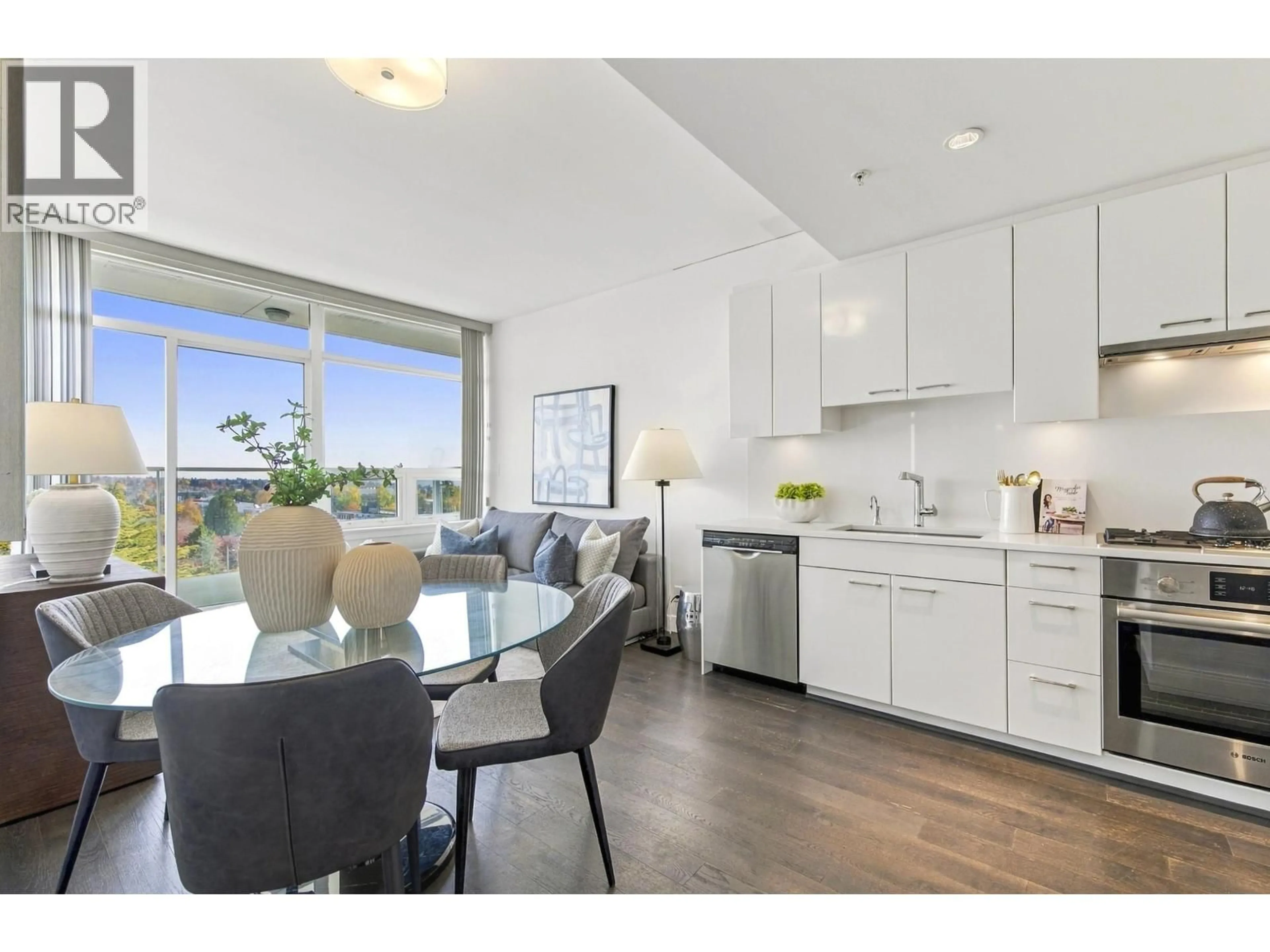 Open concept kitchen, wood/laminate floor for 903 - 6383 CAMBIE STREET, Vancouver British Columbia V5Z0G7
