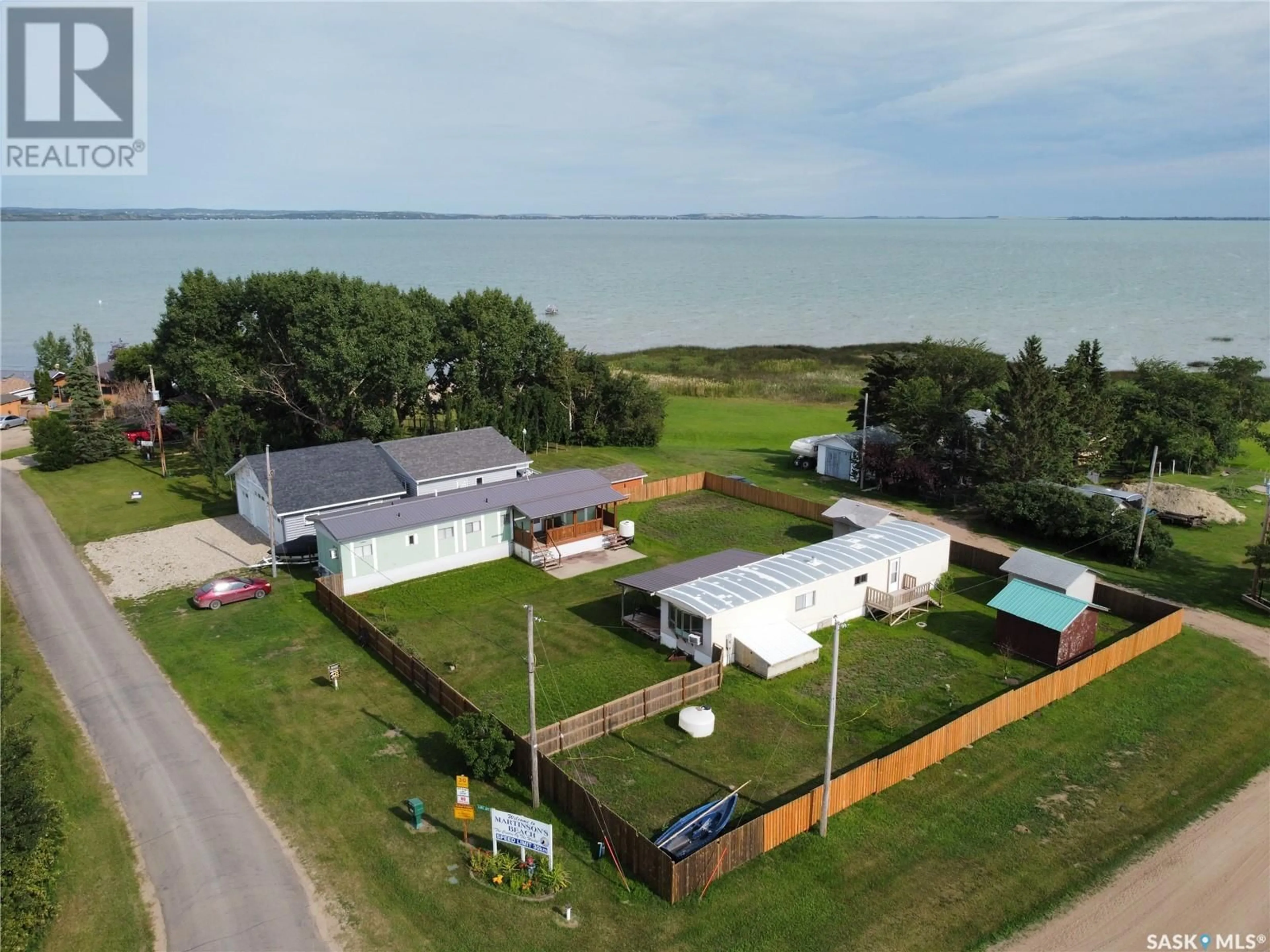 A pic from outside/outdoor area/front of a property/back of a property/a pic from drone, water/lake/river/ocean view for 1&2 LAKEVIEW AVENUE, Meota Rm No.468 Saskatchewan S0M1X0