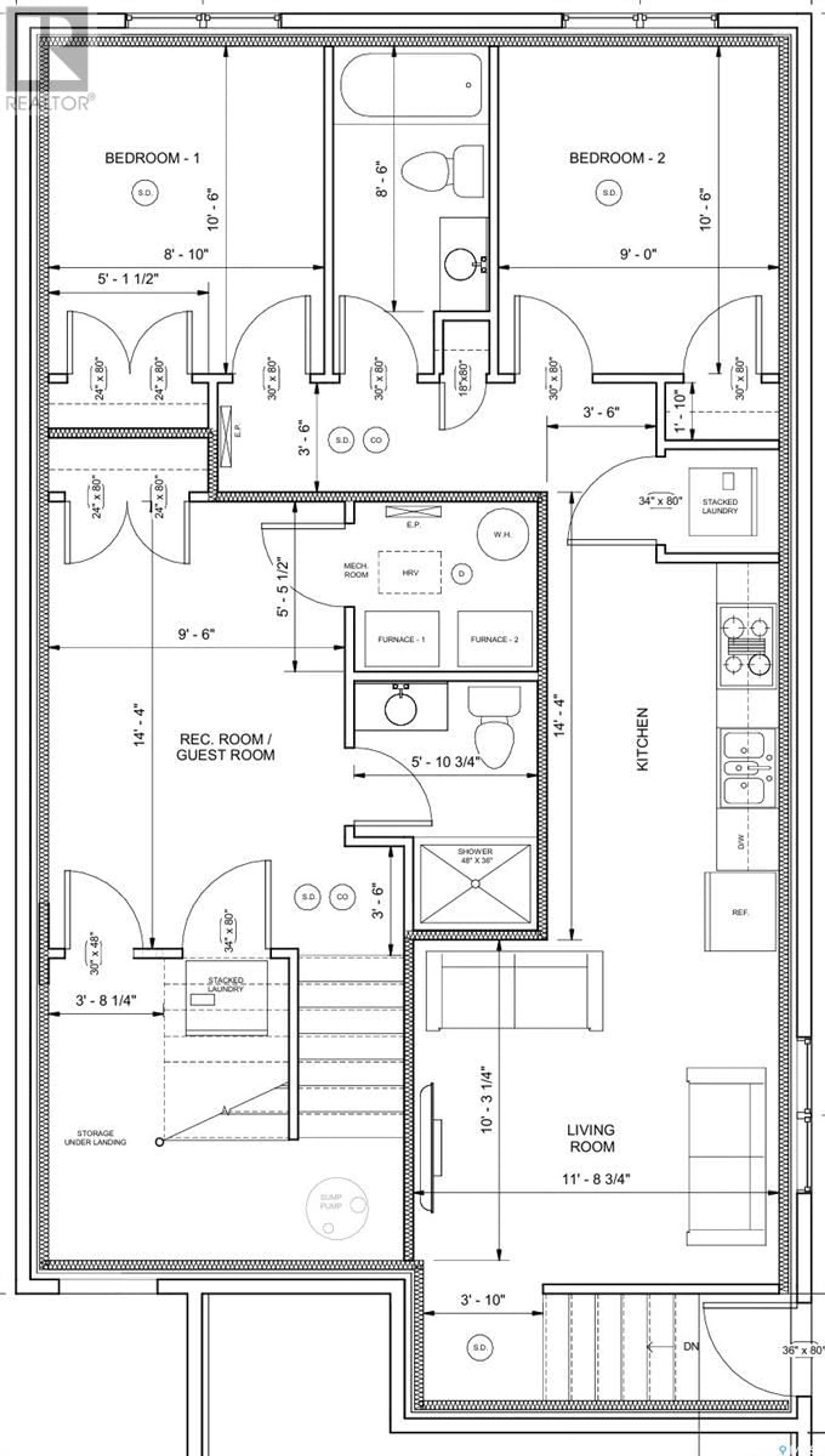 Floor plan for 206 SHARMA LANE, Saskatoon Saskatchewan S7K1K7