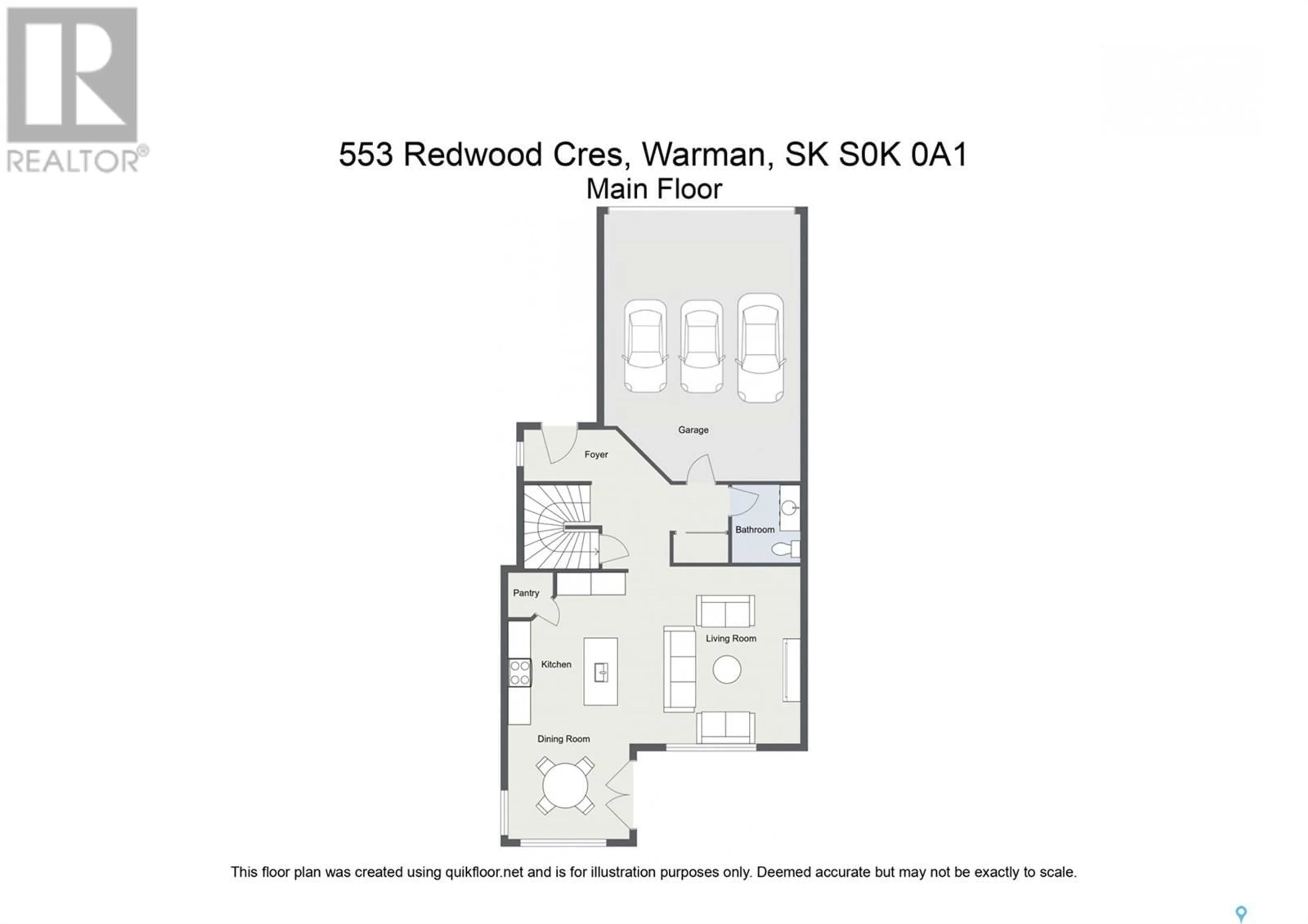 Floor plan for 553 REDWOOD CRESCENT, Warman Saskatchewan S0K0A1