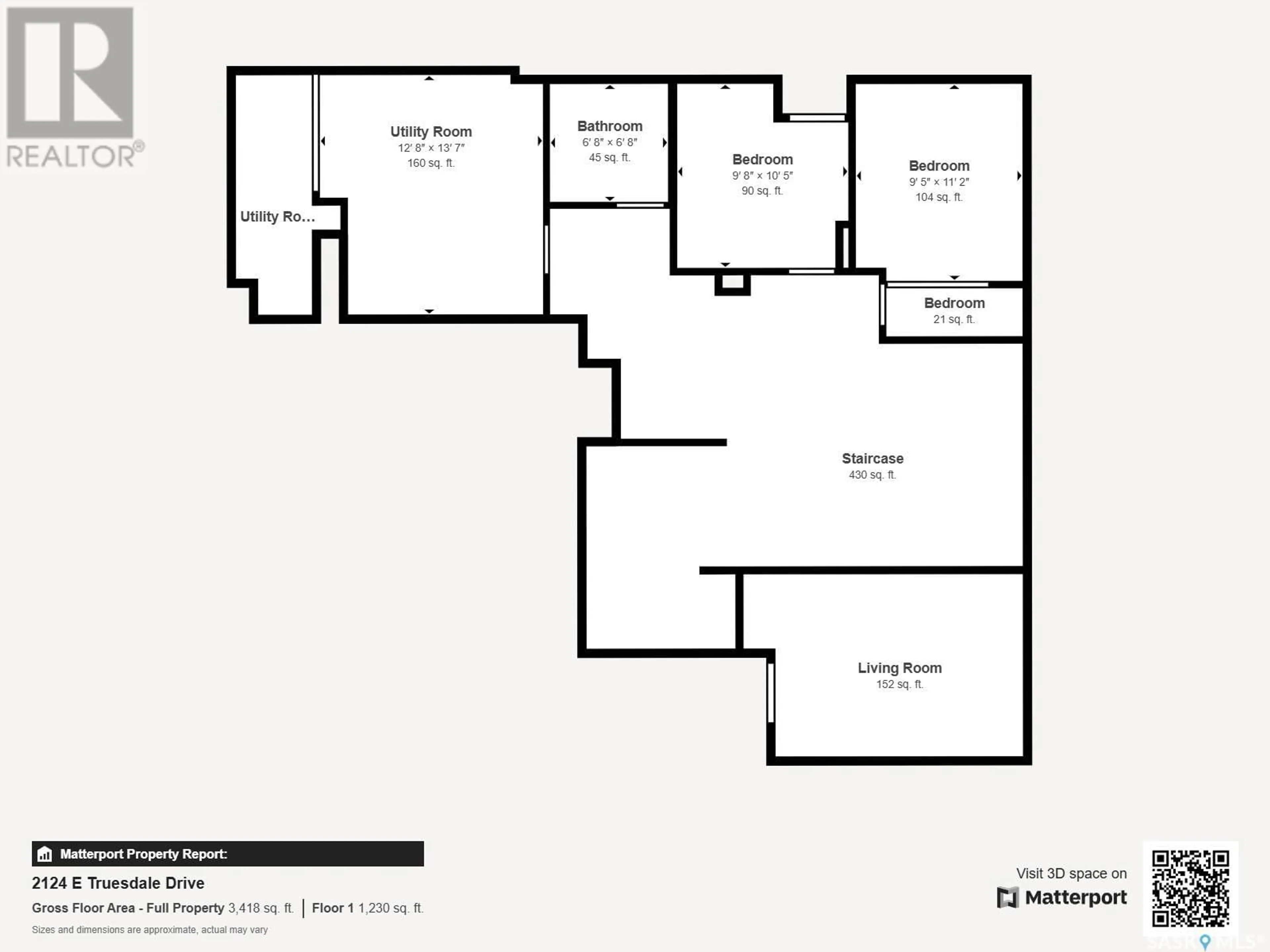 Floor plan for 2124 TRUESDALE DRIVE, Regina Saskatchewan S4V0M5