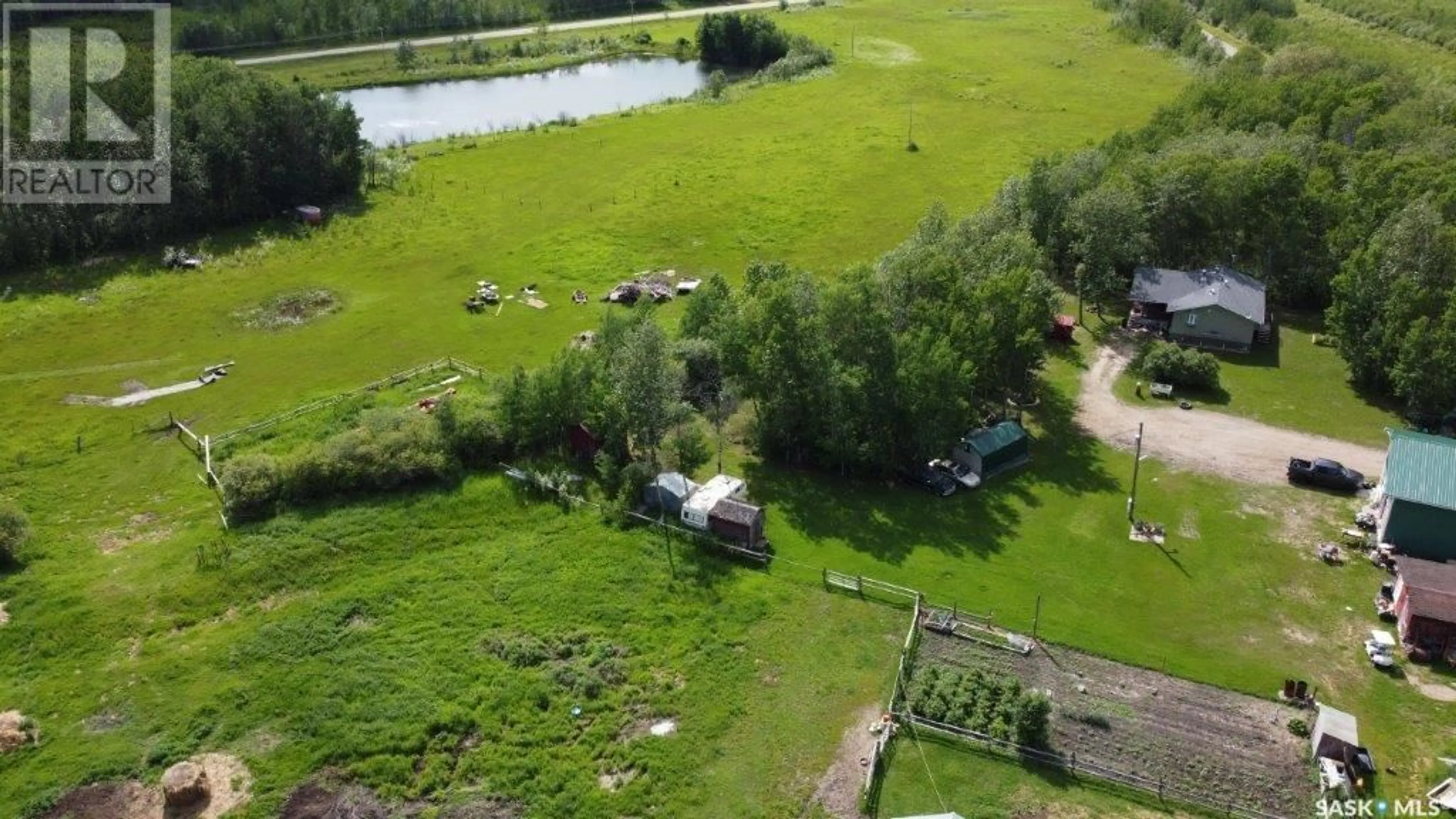 A pic from outside/outdoor area/front of a property/back of a property/a pic from drone, water/lake/river/ocean view for 35 ACRES SOUTH, Hudson Bay Saskatchewan S0E0Y0